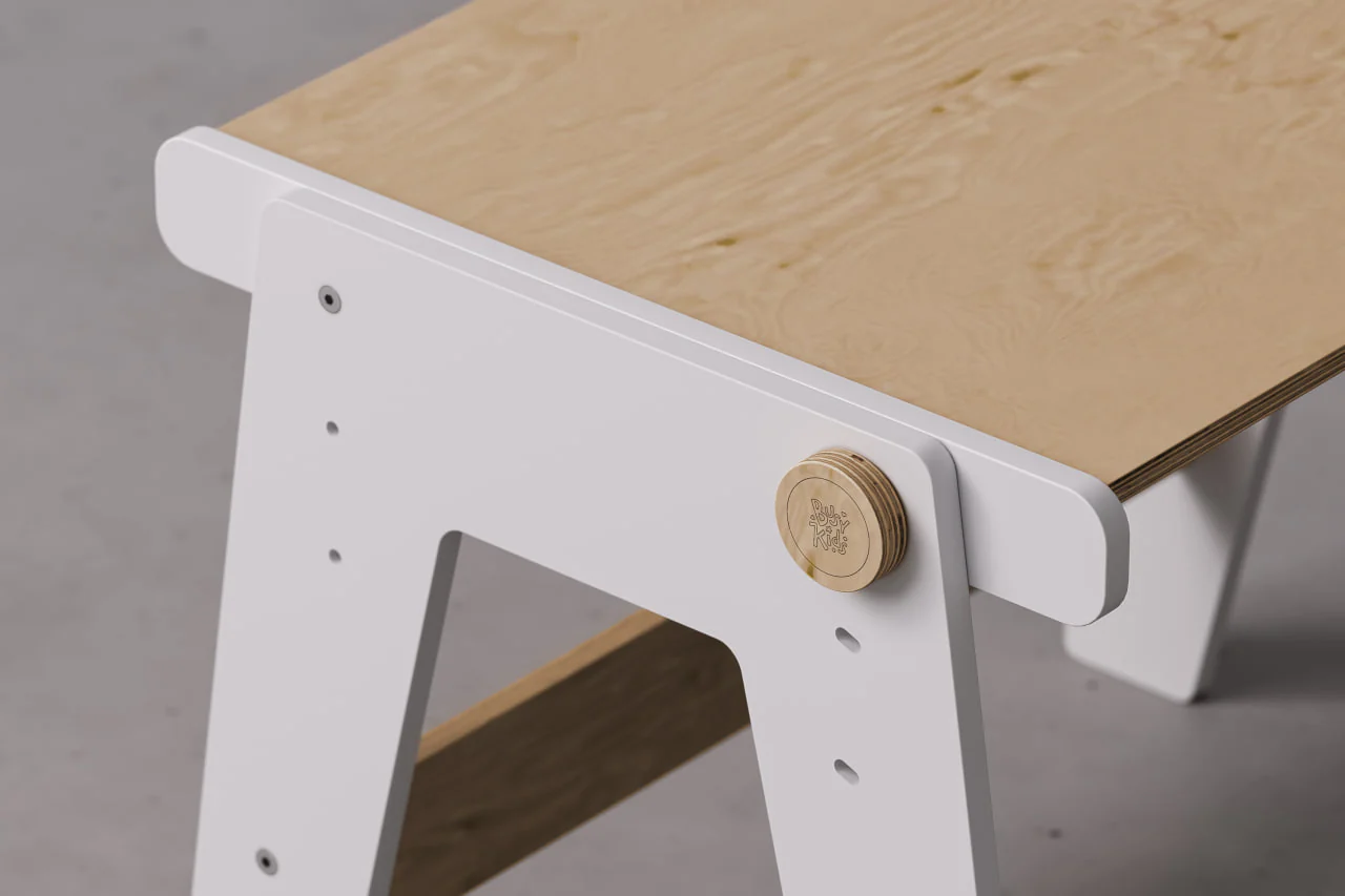 Tavolo Montessori e sedia per bambini - Bianco