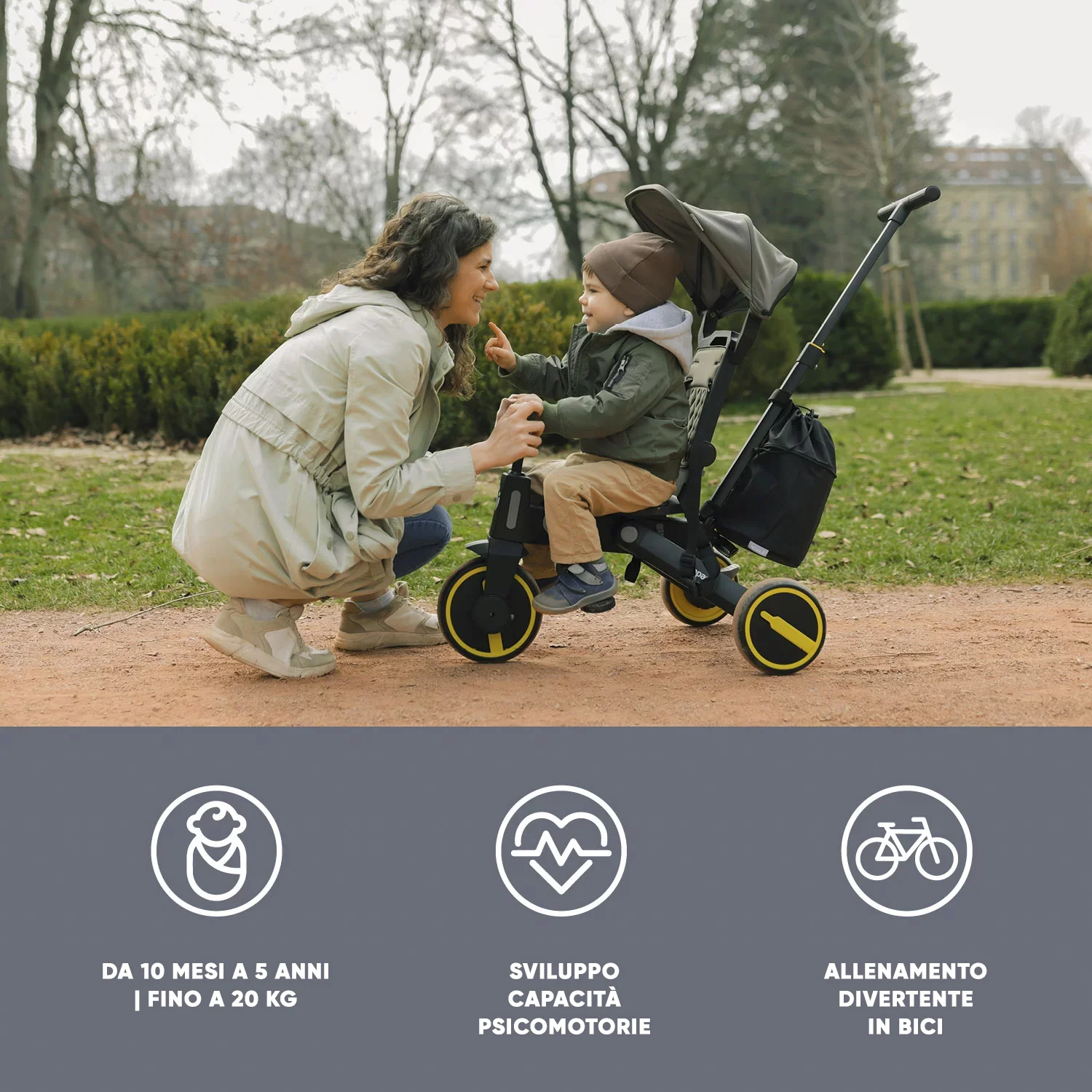 ZOPA Nova 2 Triciclo – Versatile, sicuro e confortevole dai 10 mesi