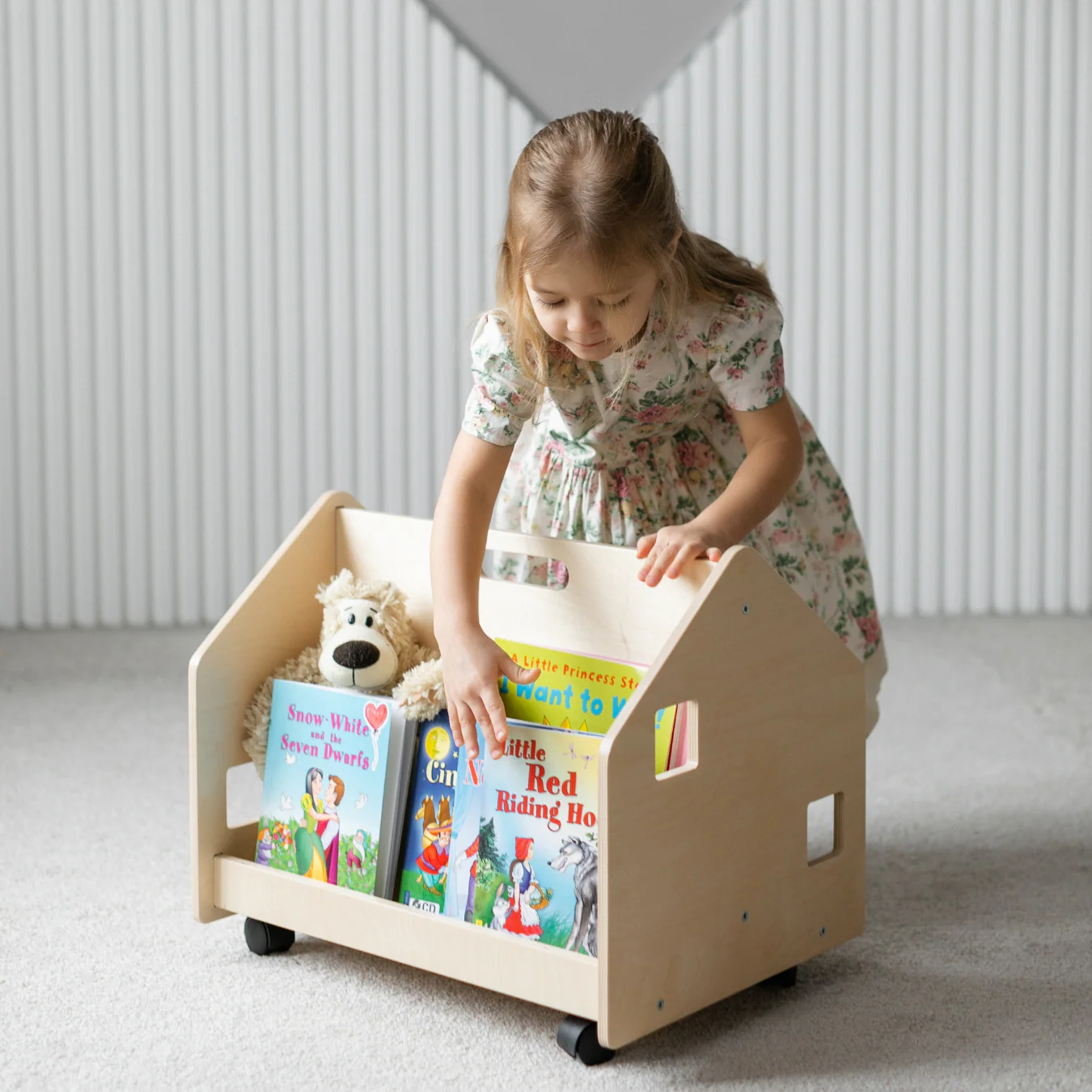 Libreria reversibile su ruote BusyKids - Natura