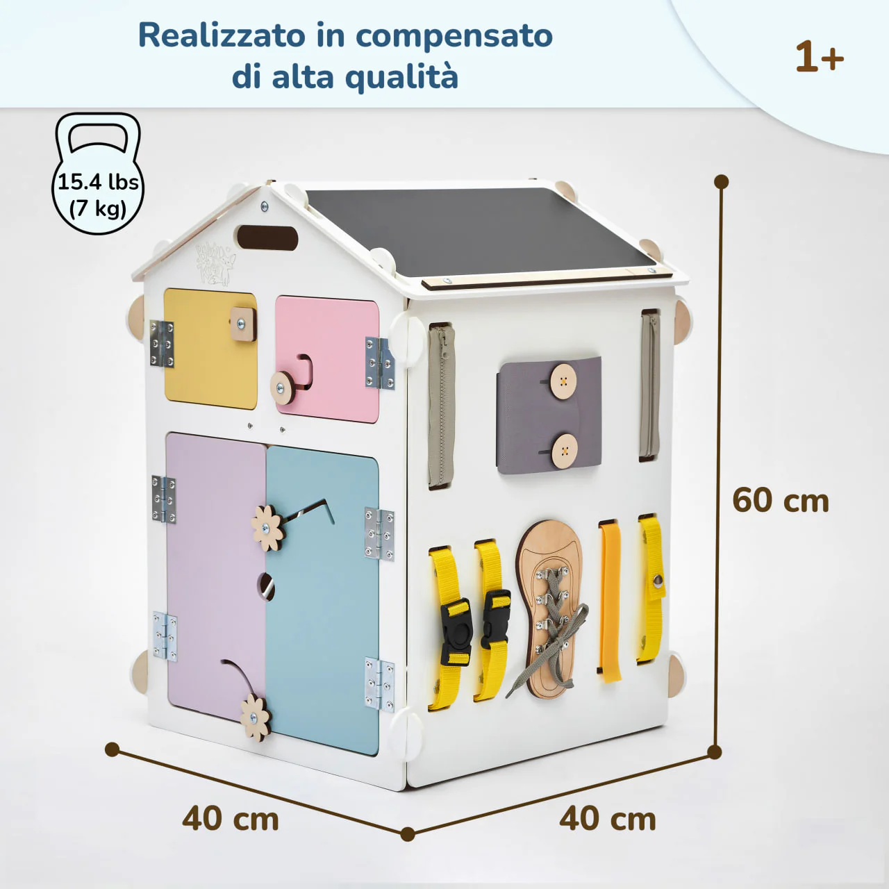 Casetta Montessori in Legno Pastello Bianco – Edizione Limitata