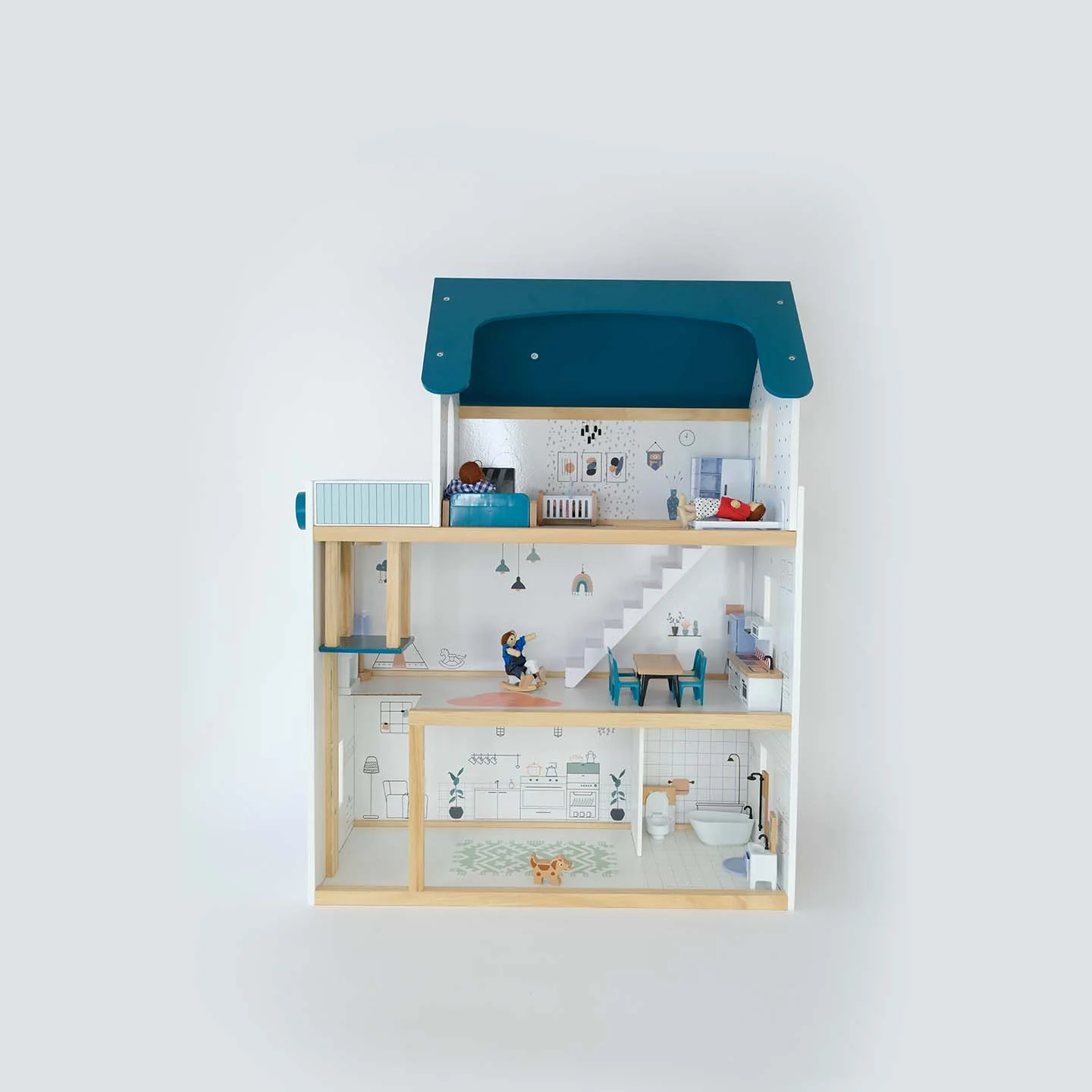 Casa delle bambole in legno BusyKids