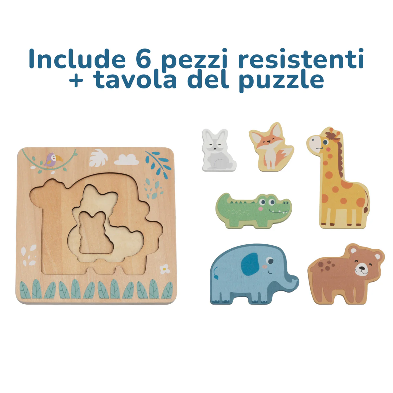 Puzzle multi-livello “Animali” BusyKids