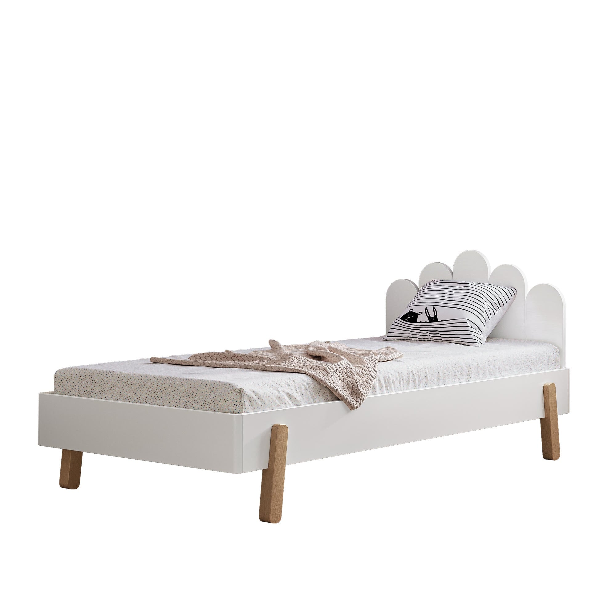 BusyKids Letto-casetta NORDI MAX con testiera ad arco 200×90 cm