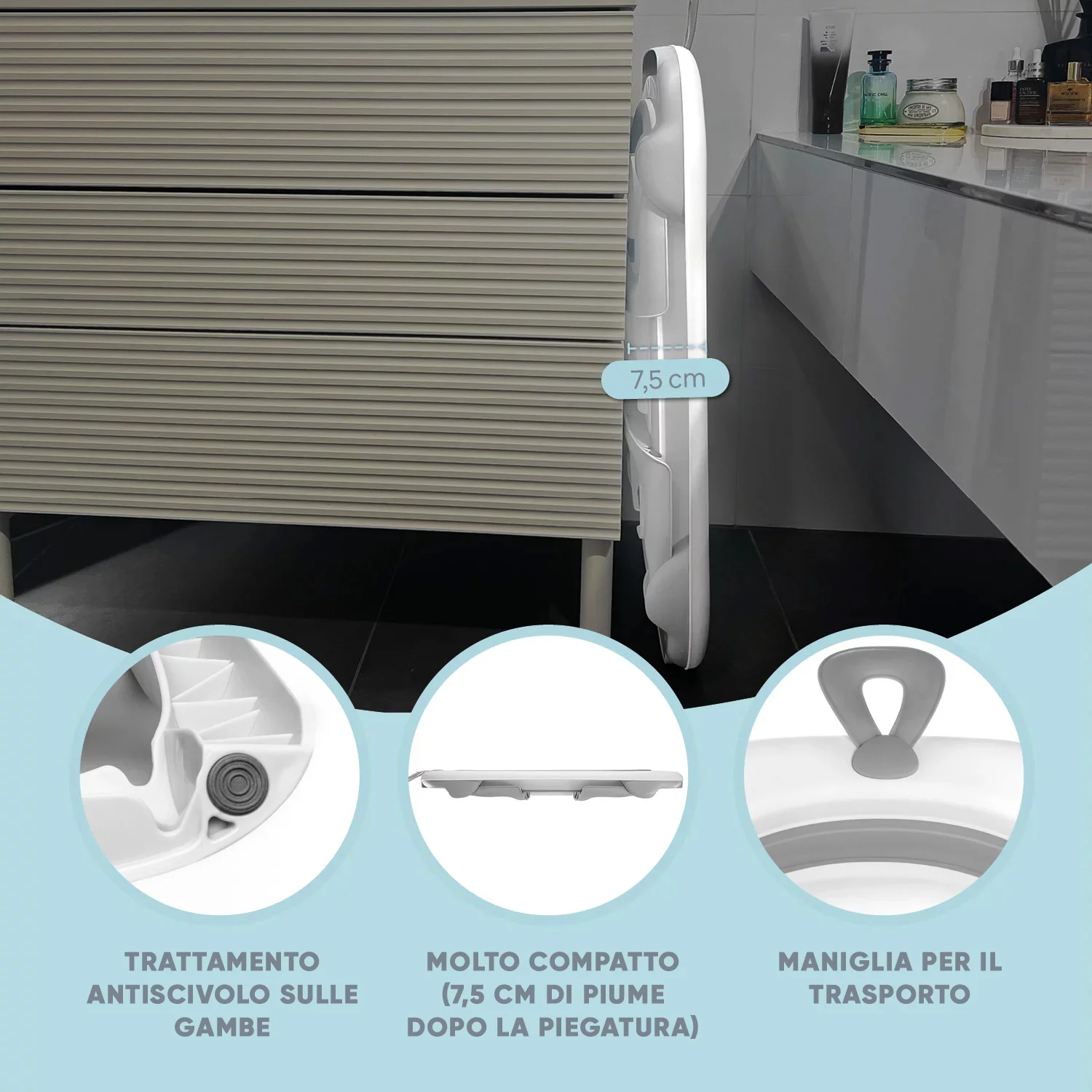 Vaschetta pieghevole “Aquatico” – Bagnetto sicuro ovunque