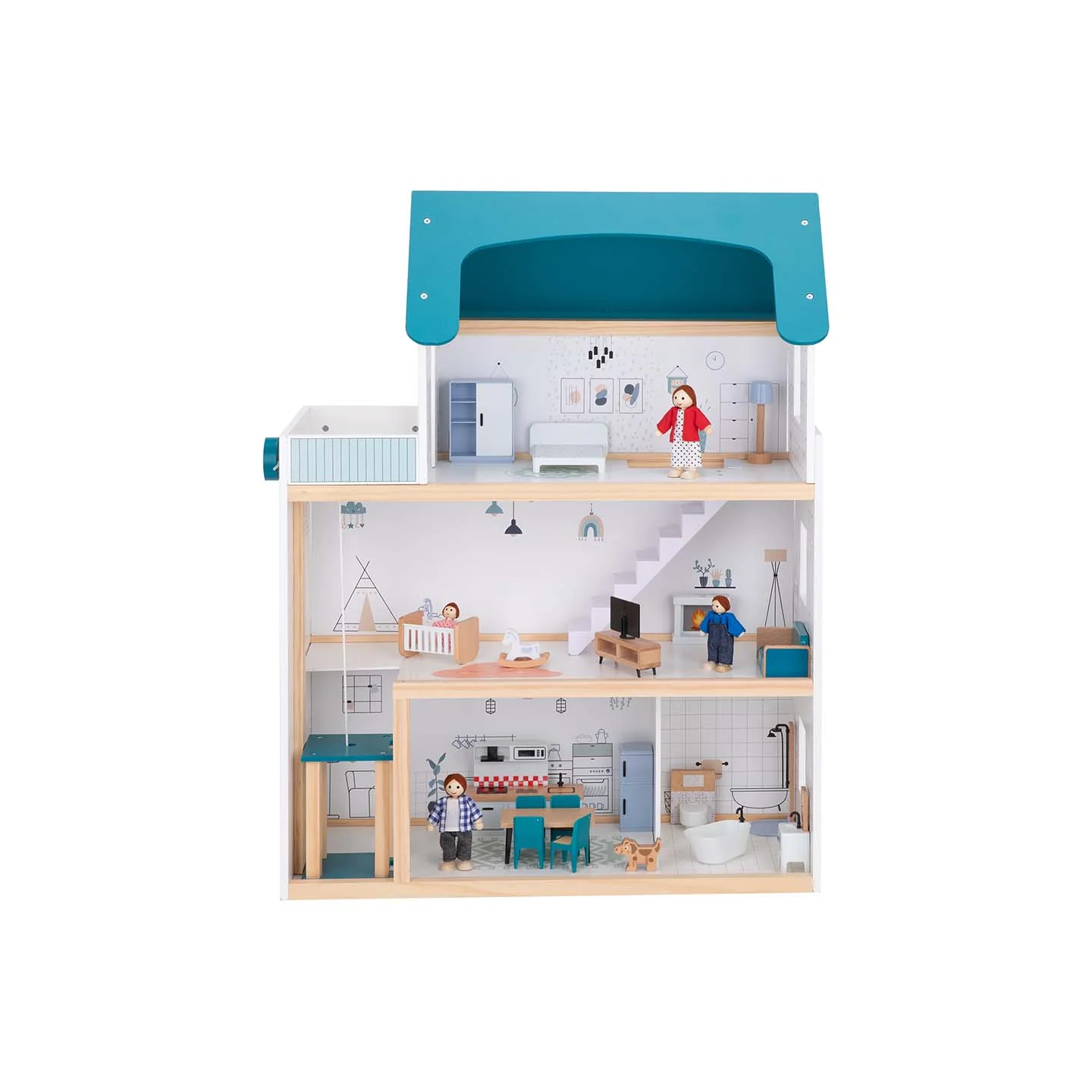 Casa delle bambole in legno BusyKids