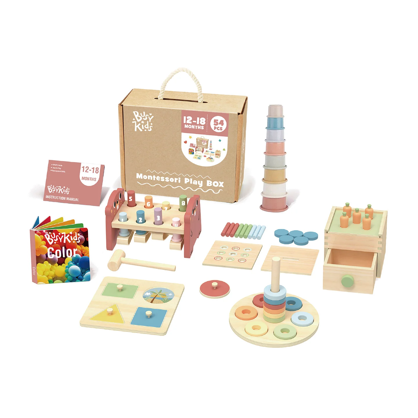 Box Giochi Montessori per bambini 12-18 mesi BusyKids