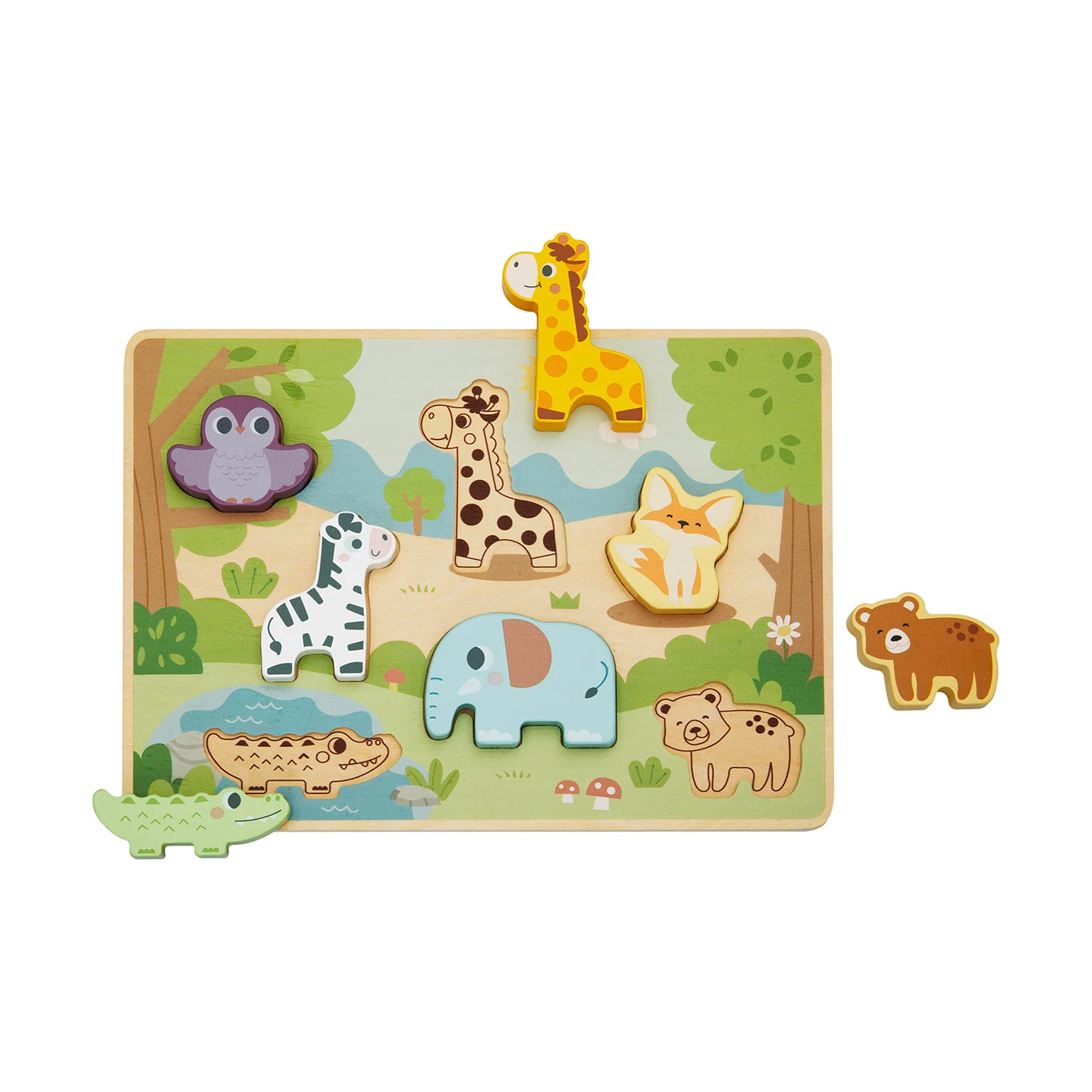 Puzzle Sorter con Animali in legno per bambini