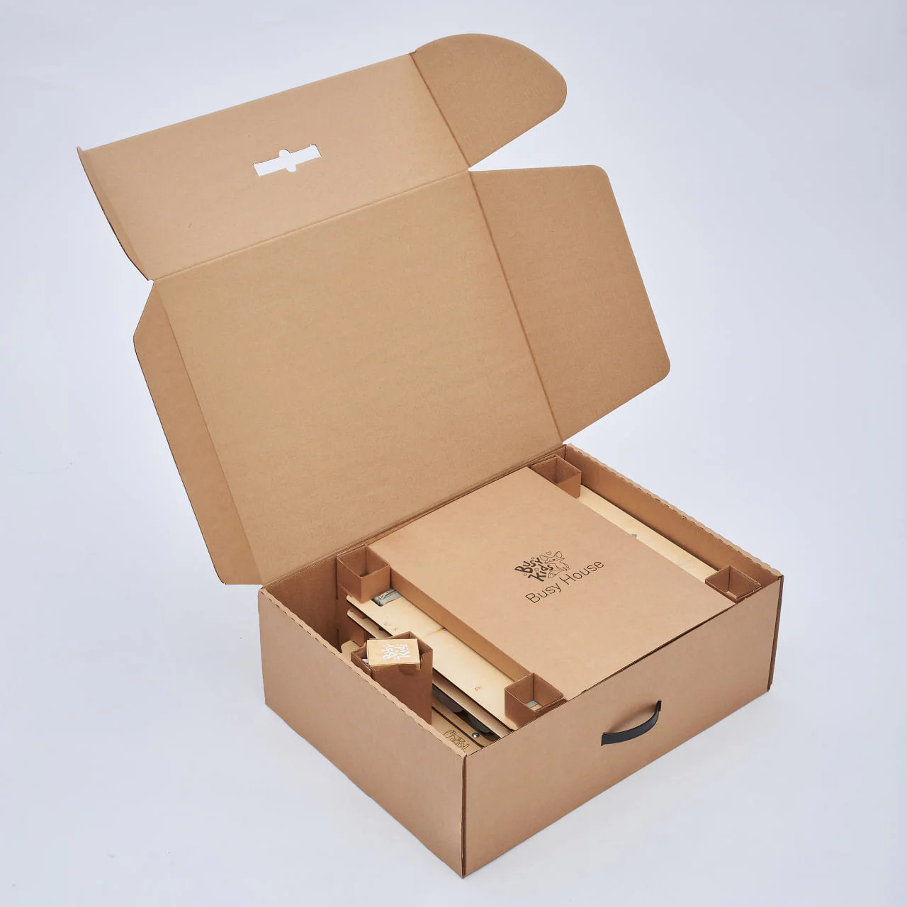 Casetta Montessori in Legno Natura Menta e Busy Cube set