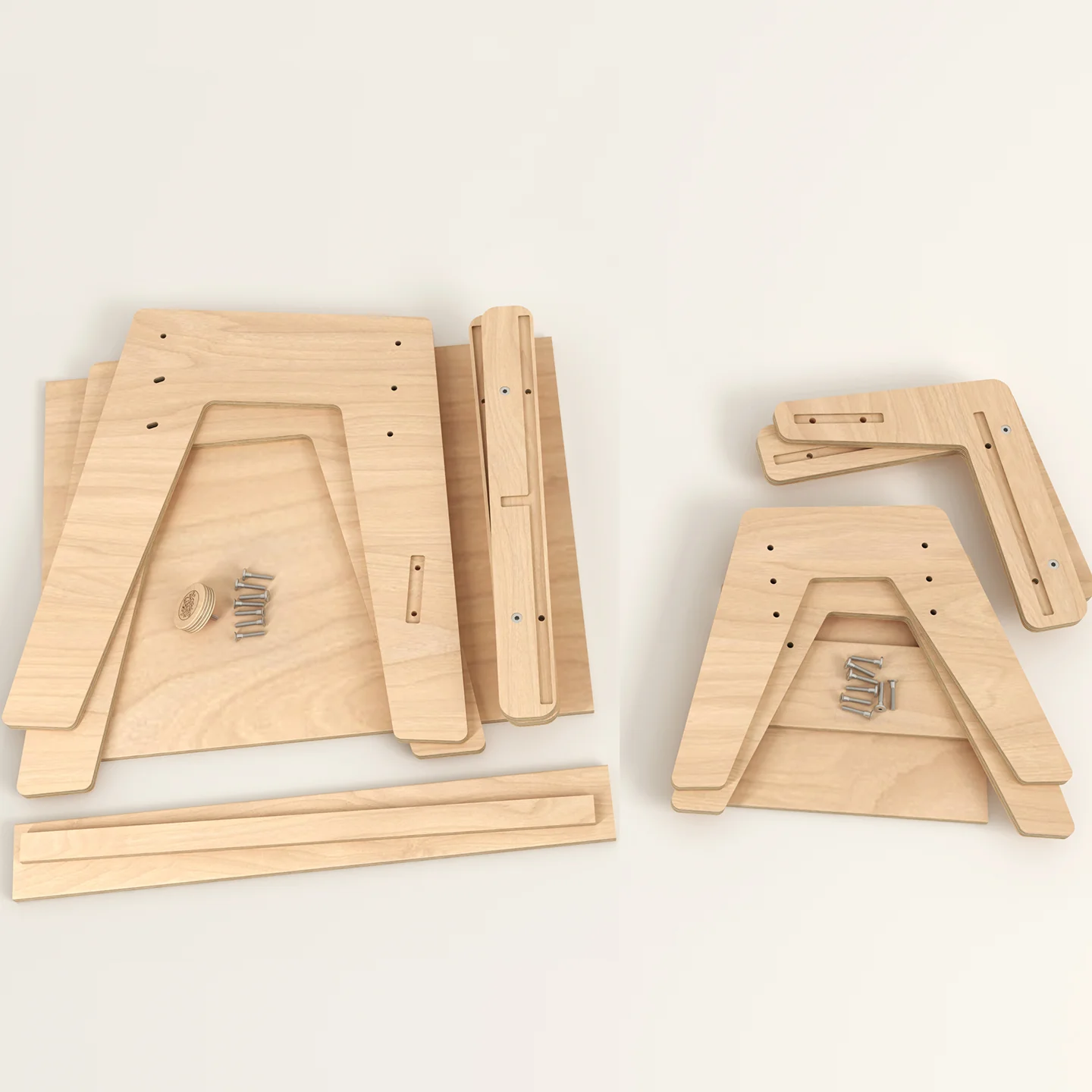 Tavolo Montessori e sedia per bambini - Natura