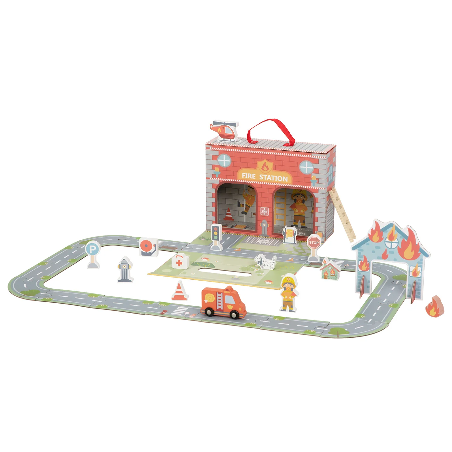 Set di gioco mobile “Caserma dei vigili del fuoco” BusyKids