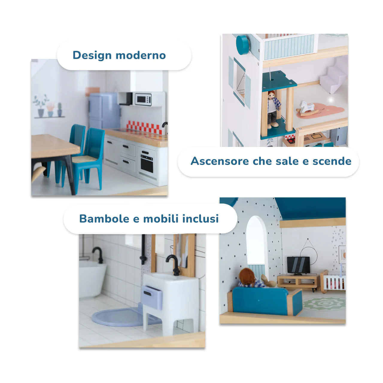 Casa delle bambole in legno BusyKids