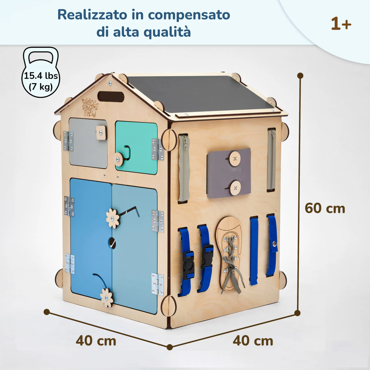 Casetta Montessori in Legno Natura Menta – Edizione Limitata