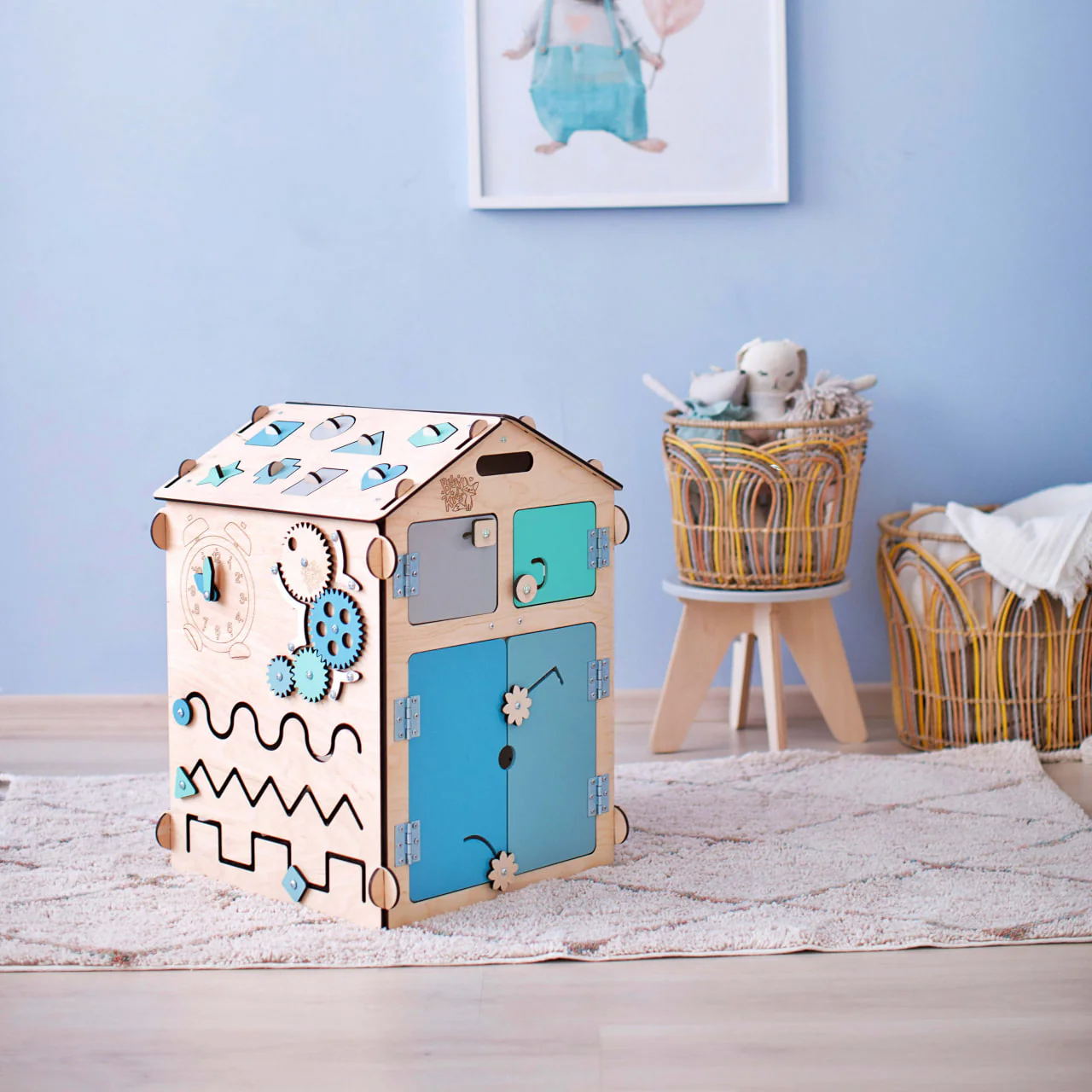 Casetta Montessori in Legno Natura Menta – Edizione Limitata