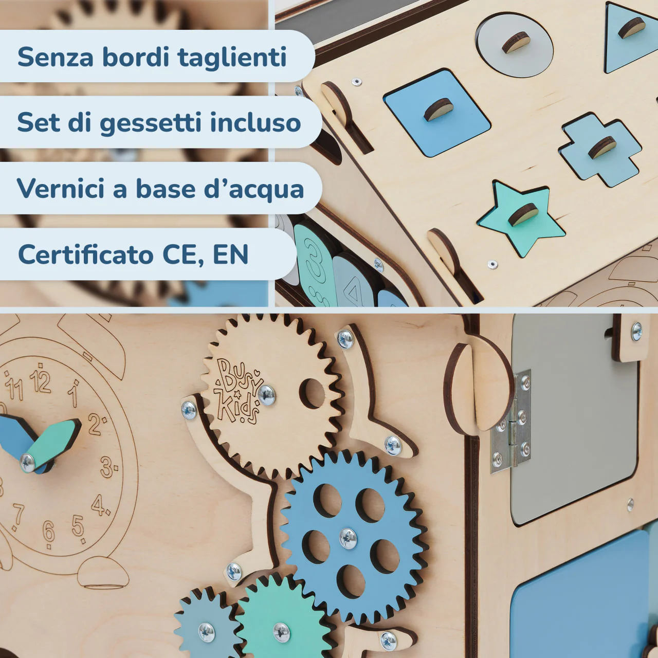 Casetta Montessori in Legno Natura Menta – Edizione Limitata