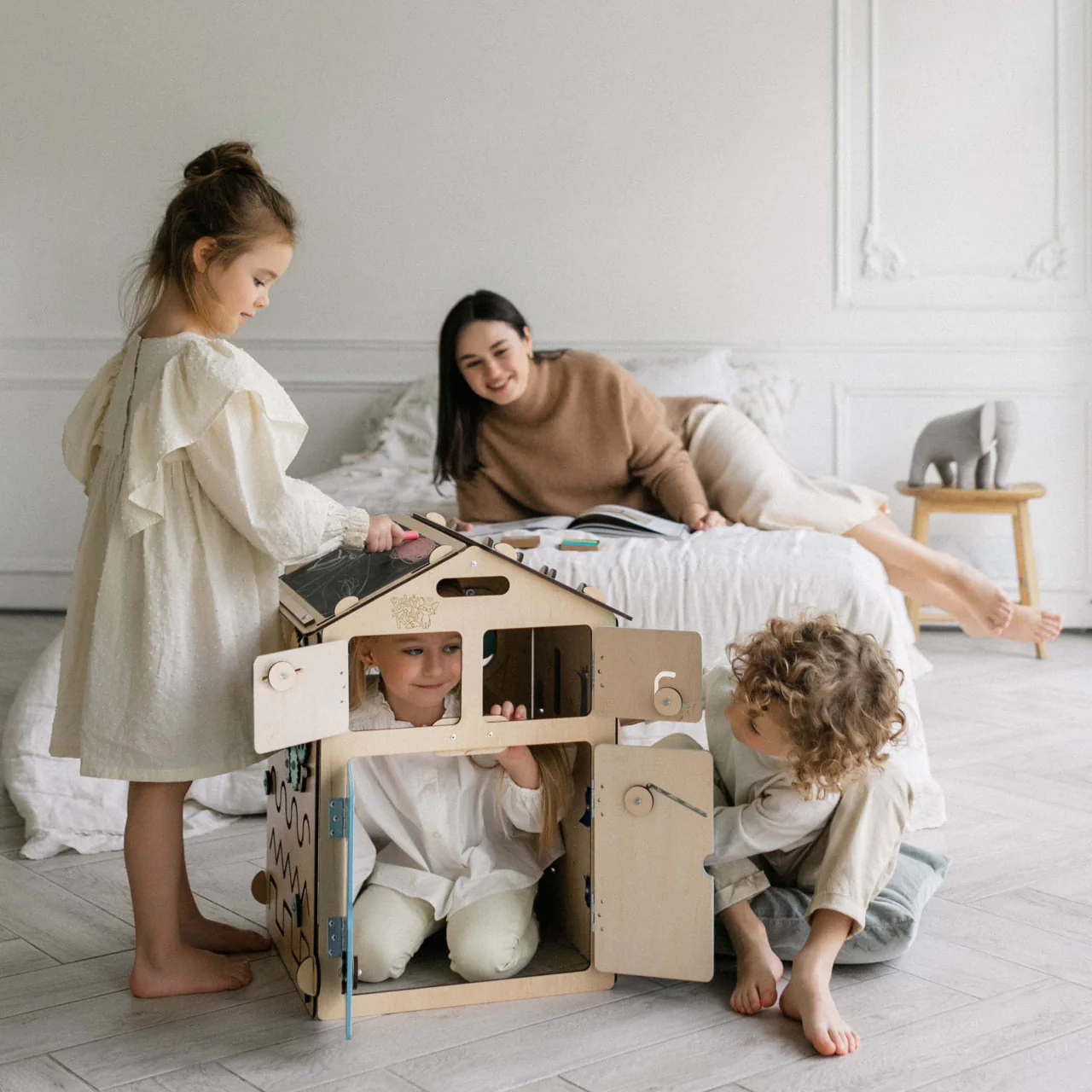 Casetta Montessori in Legno Natura Menta – Edizione Limitata