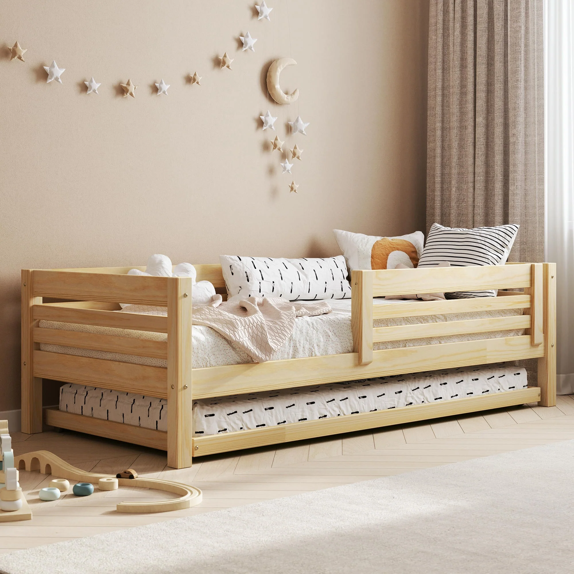 BusyKids Letto estraibile TOTO – letto supplementare estraibile su ruote