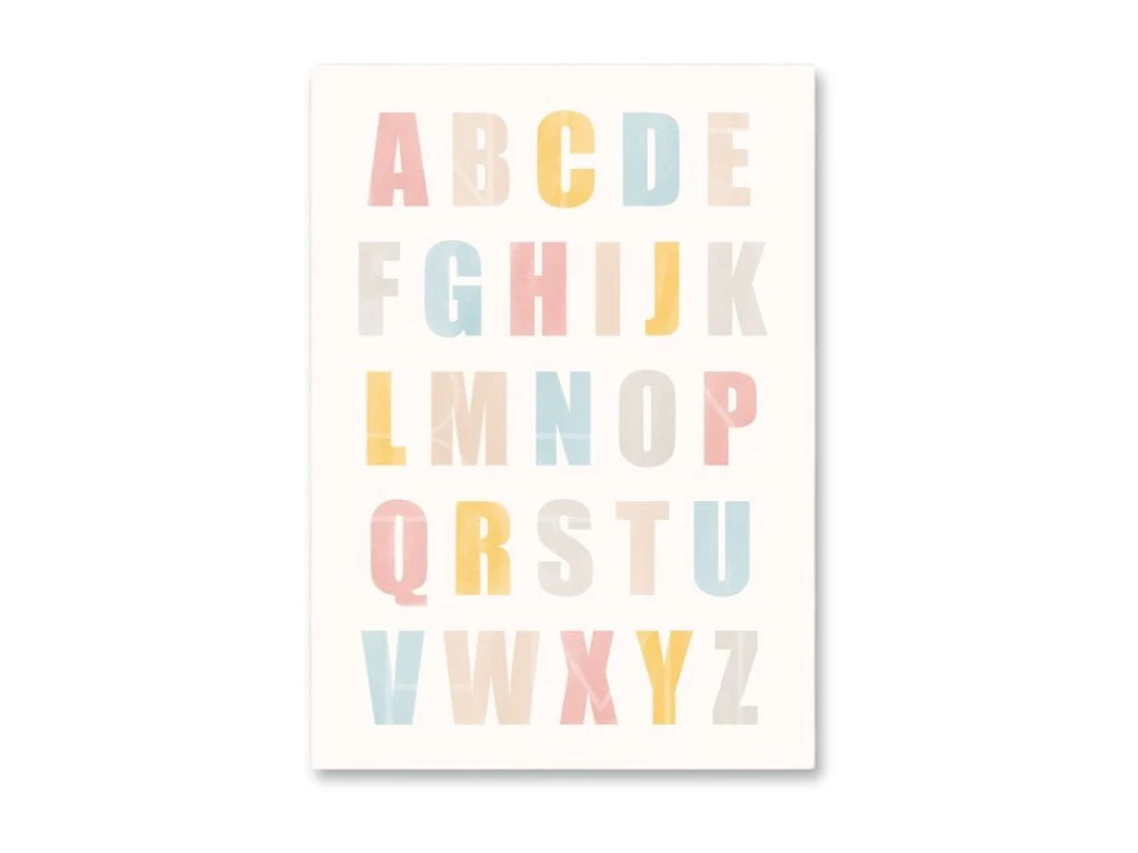 BusyKids Quadro su tela ALPHABET per la cameretta dei bambini