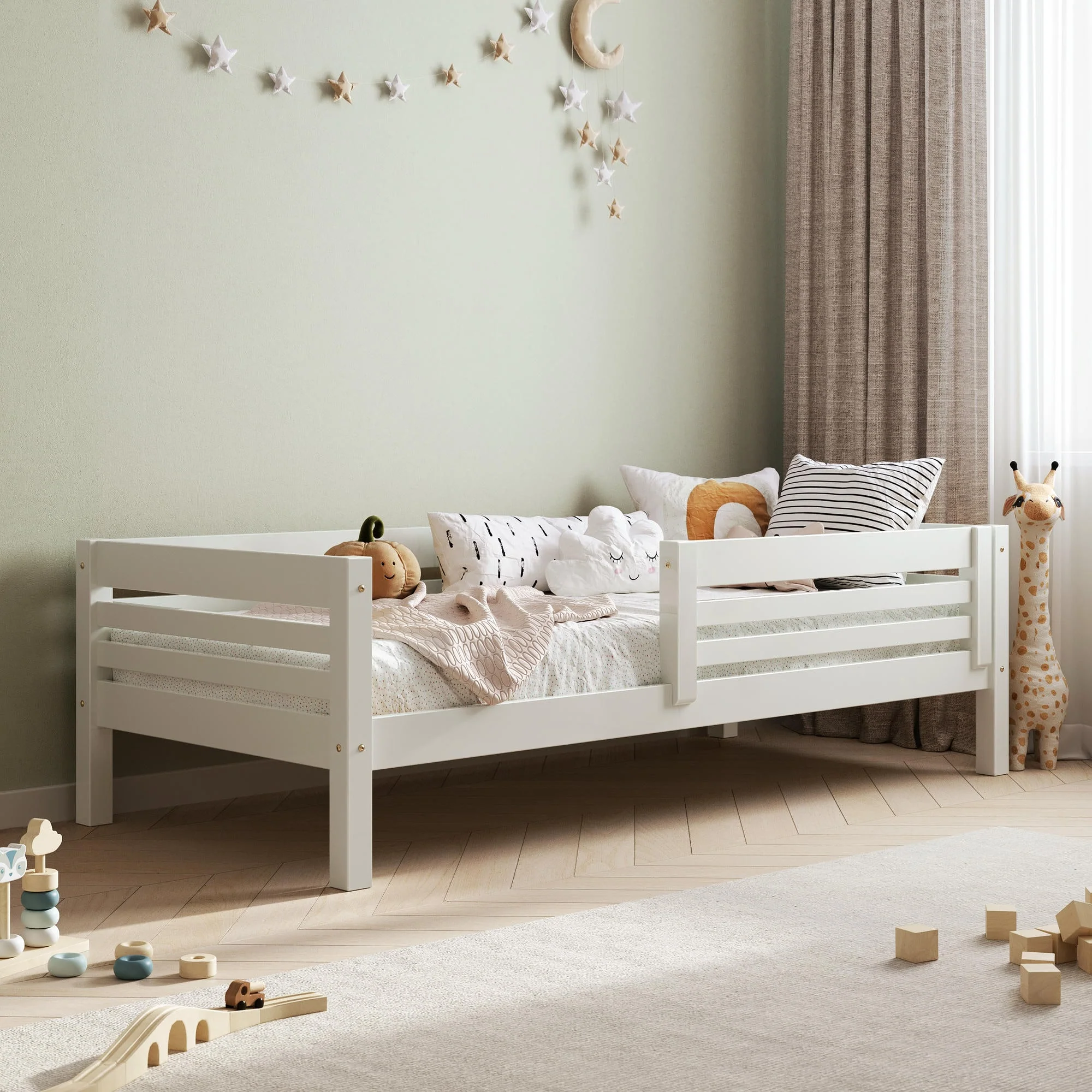BusyKids Letto alto per bambini TOTO con sponda laterale