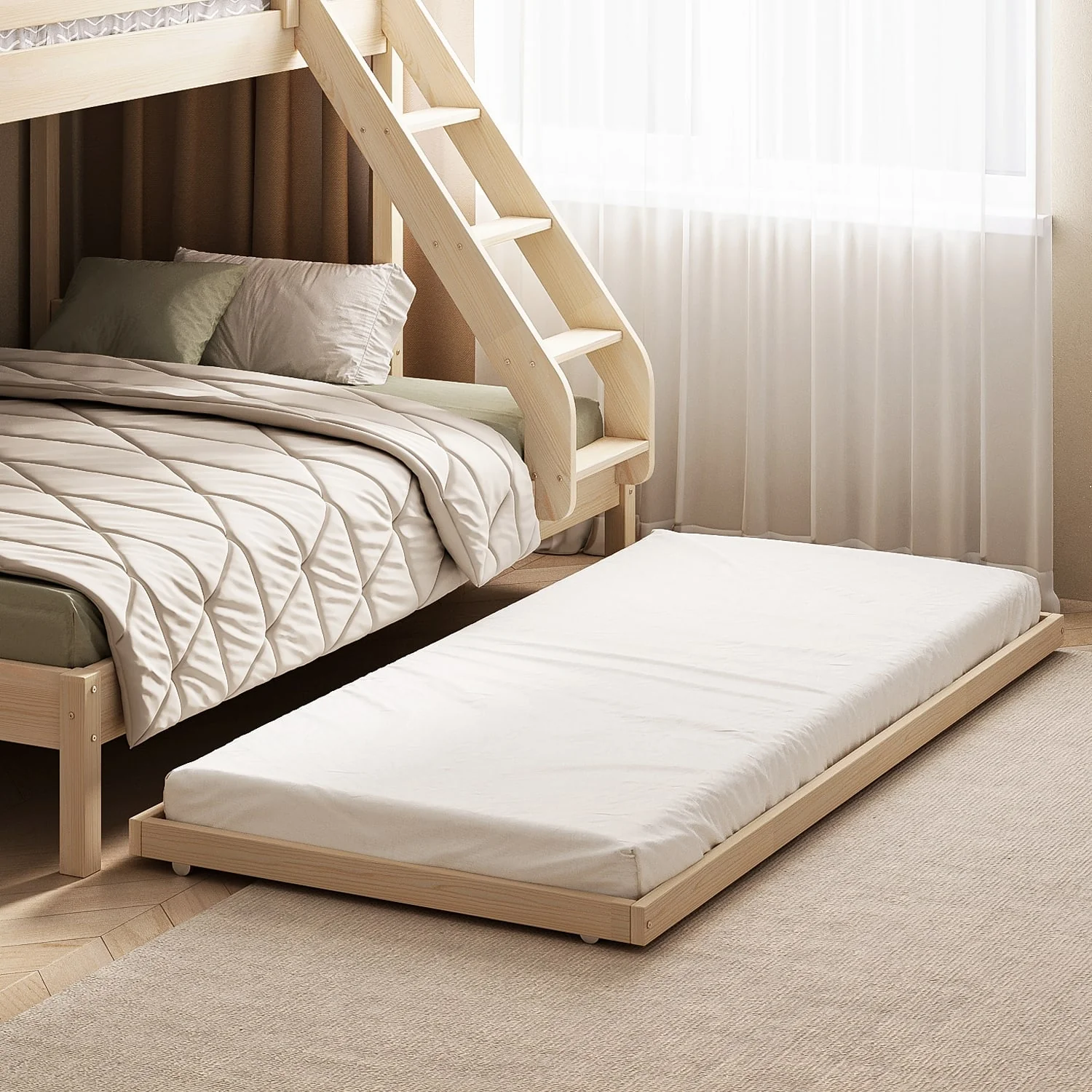 Letto a castello in legno BusyKids FAMI-MAX per 3 persone 200×90/200×140 cm