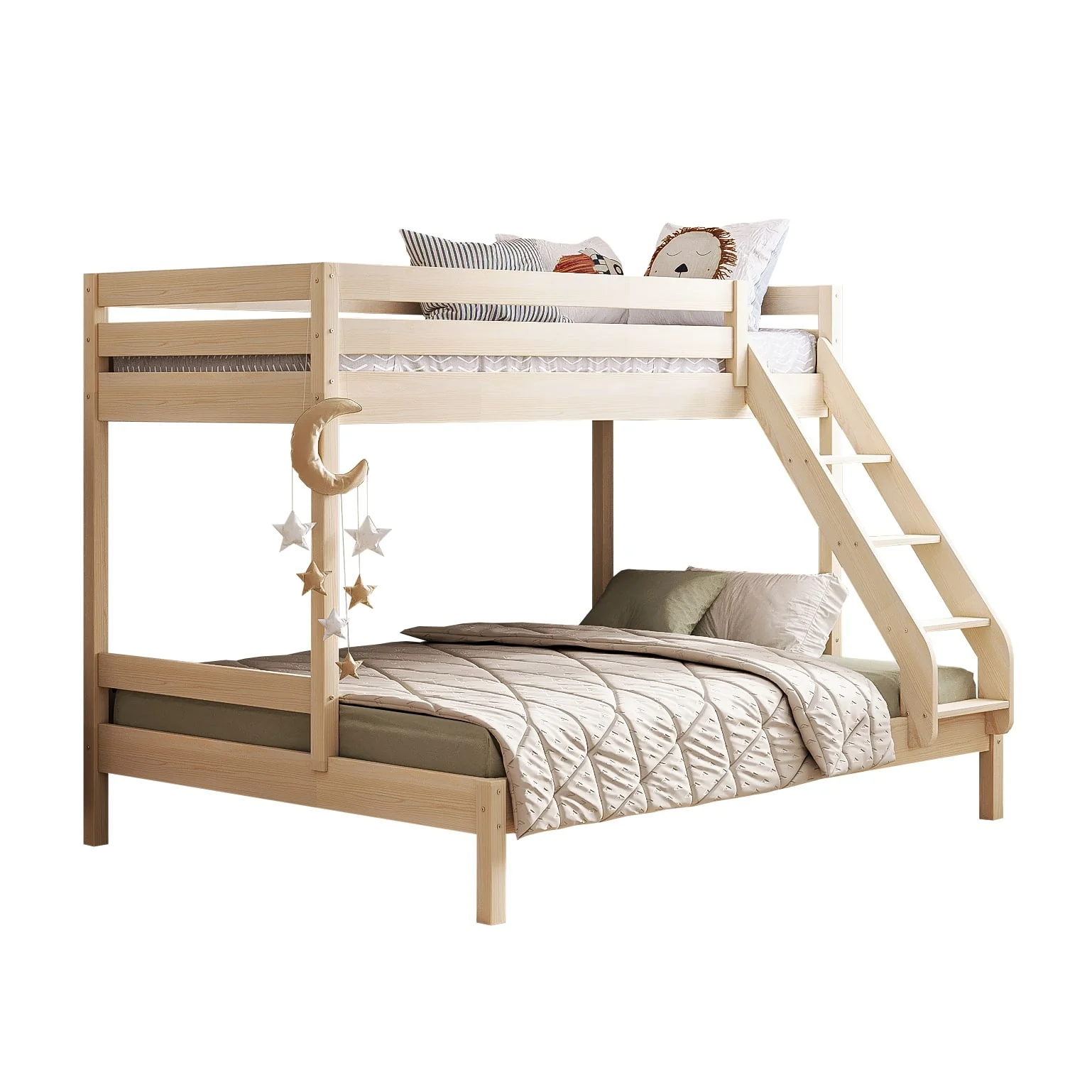 Letto a castello in legno BusyKids FAMI-MAX per 3 persone 200×90/200×140 cm