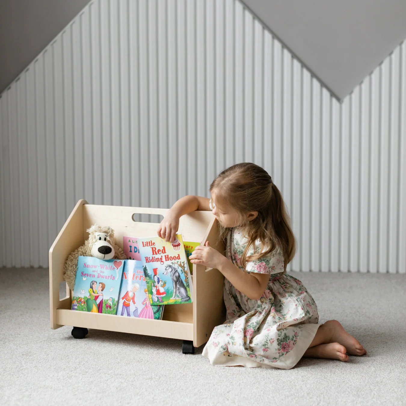 Libreria reversibile su ruote BusyKids - Natura