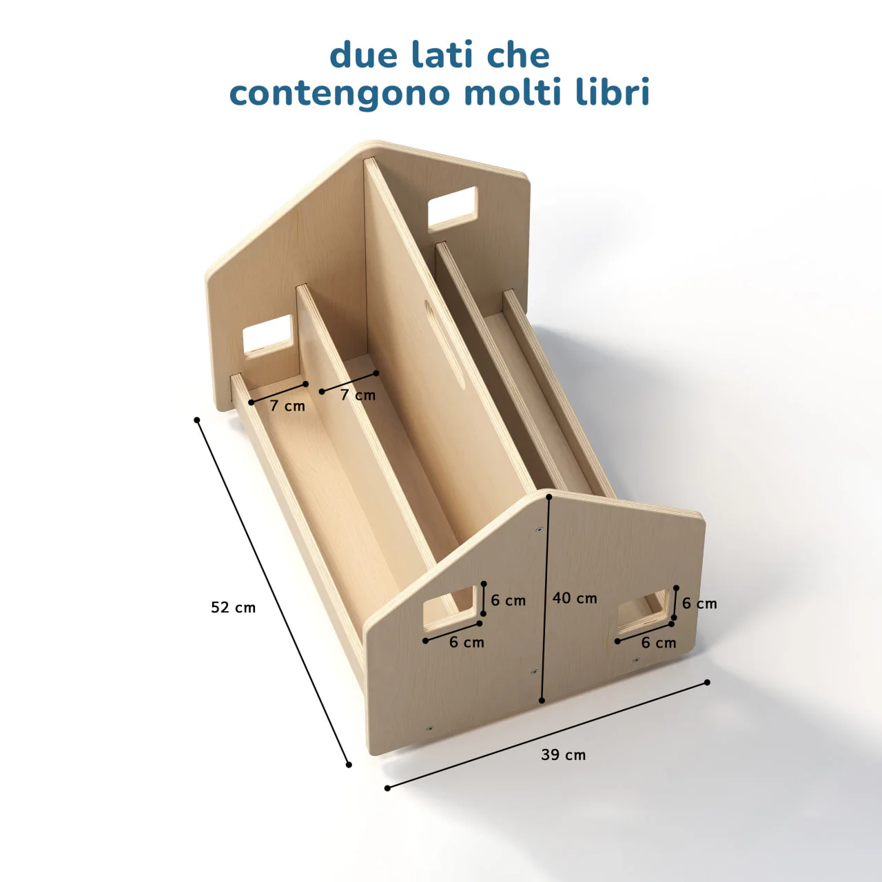Libreria reversibile su ruote BusyKids - Natura