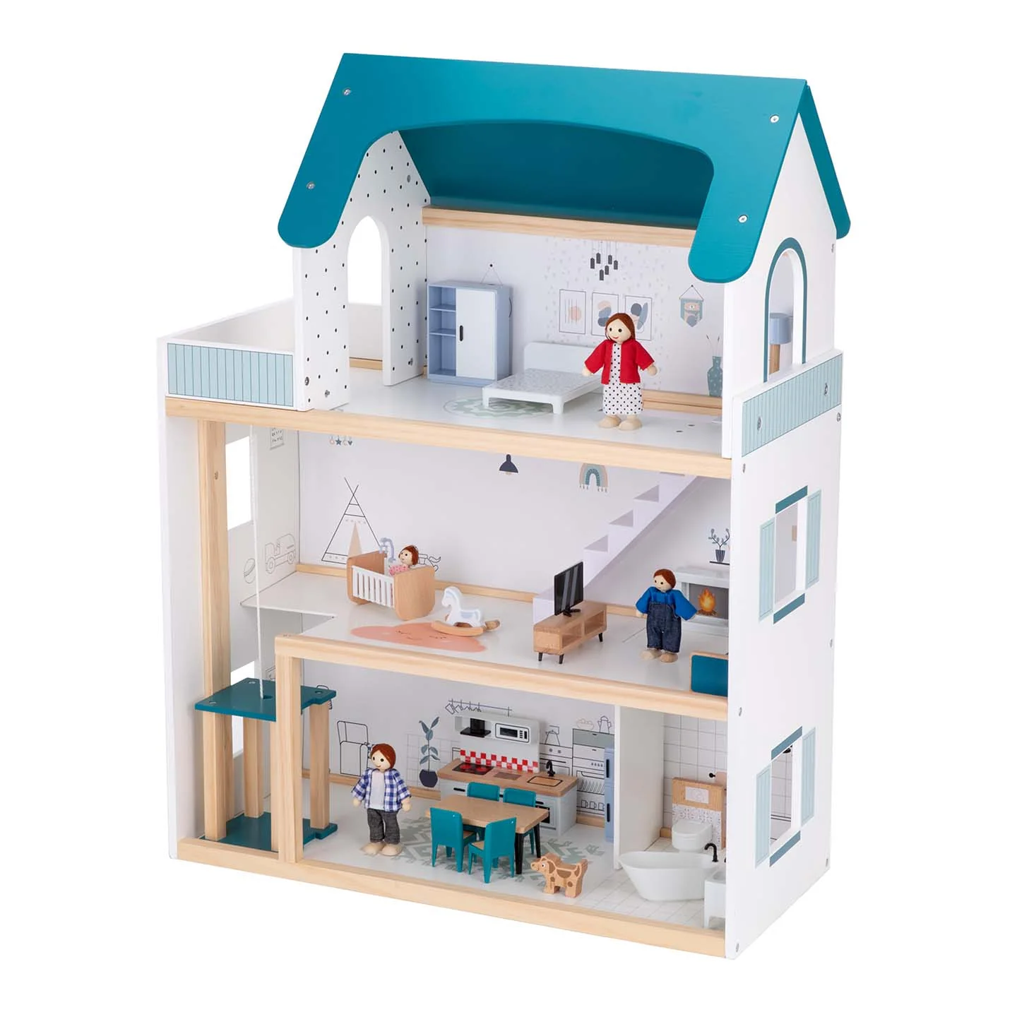 Casa delle bambole in legno BusyKids