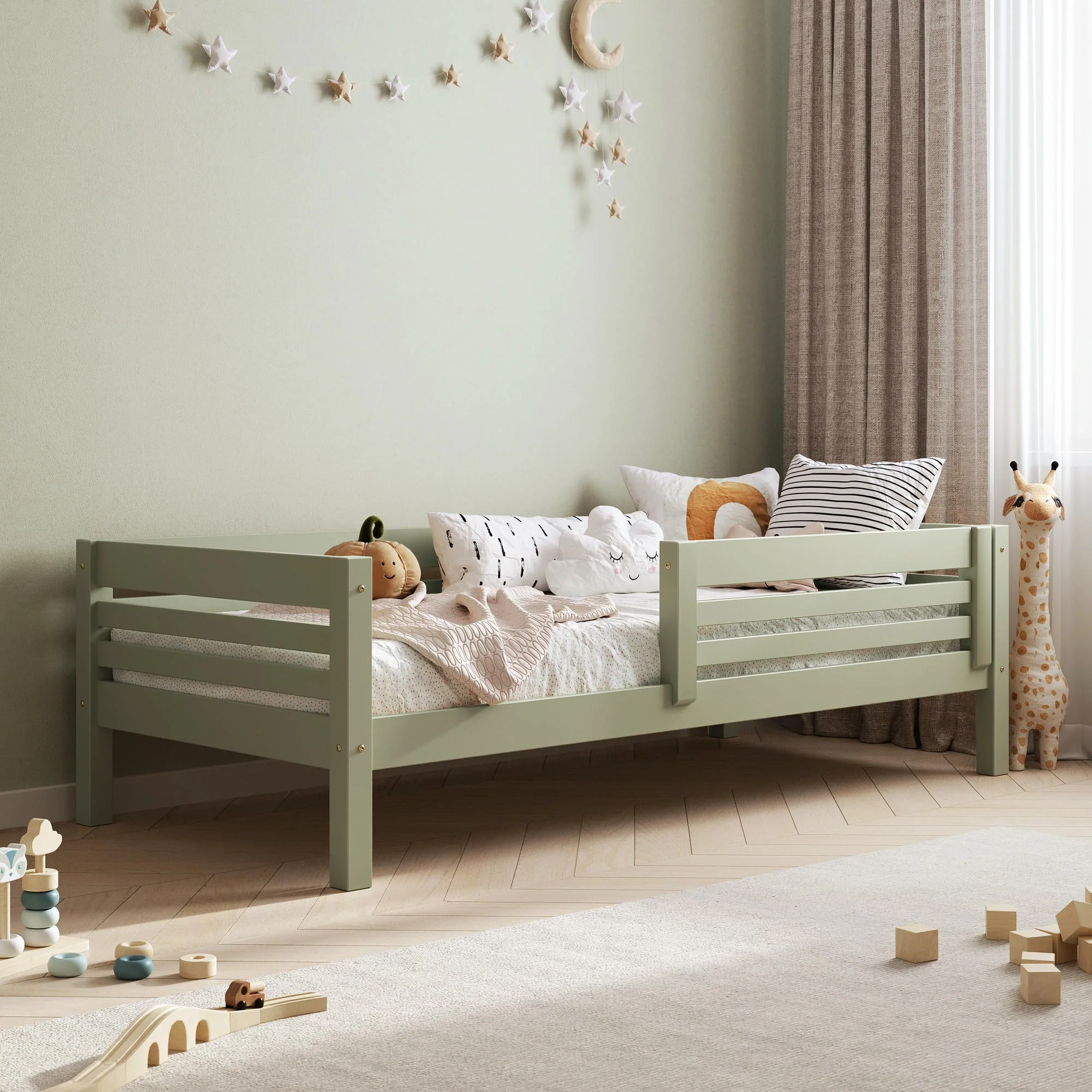 BusyKids Letto alto per bambini TOTO con sponda laterale