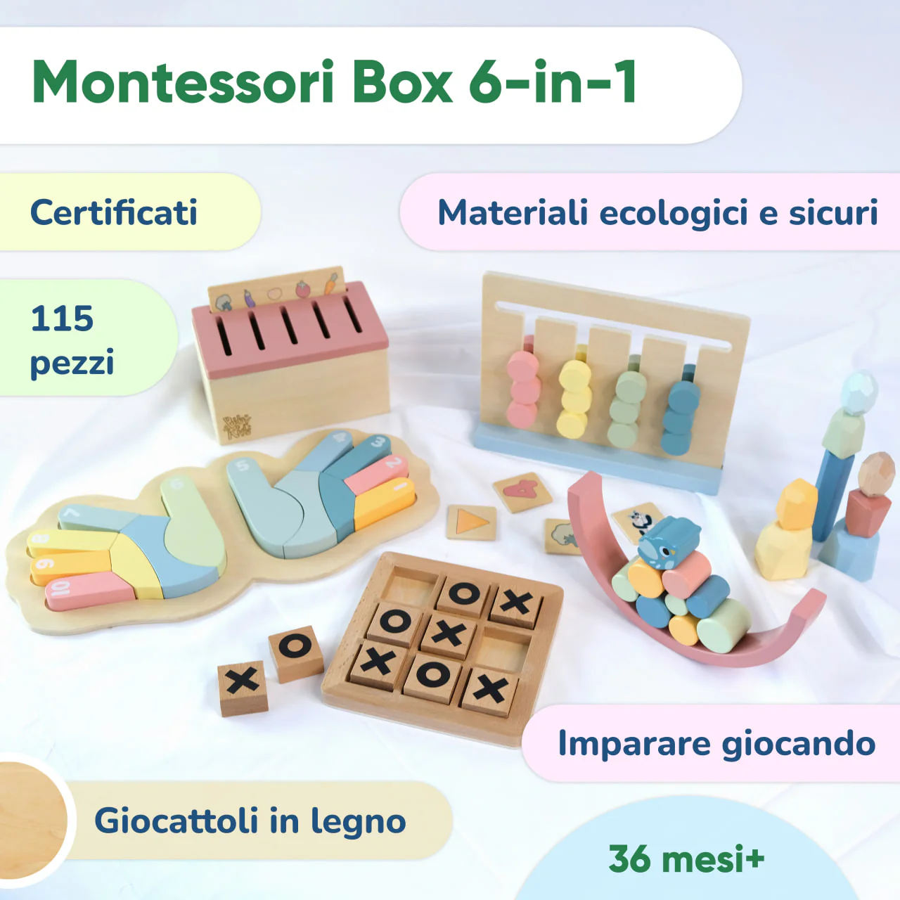 Box Giochi Montessori per bambini 36m+ BusyKids