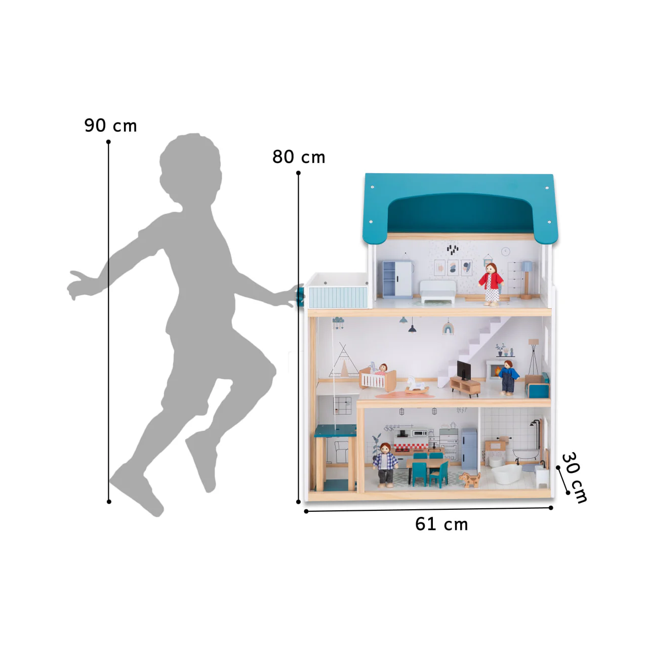 Casa delle bambole in legno BusyKids