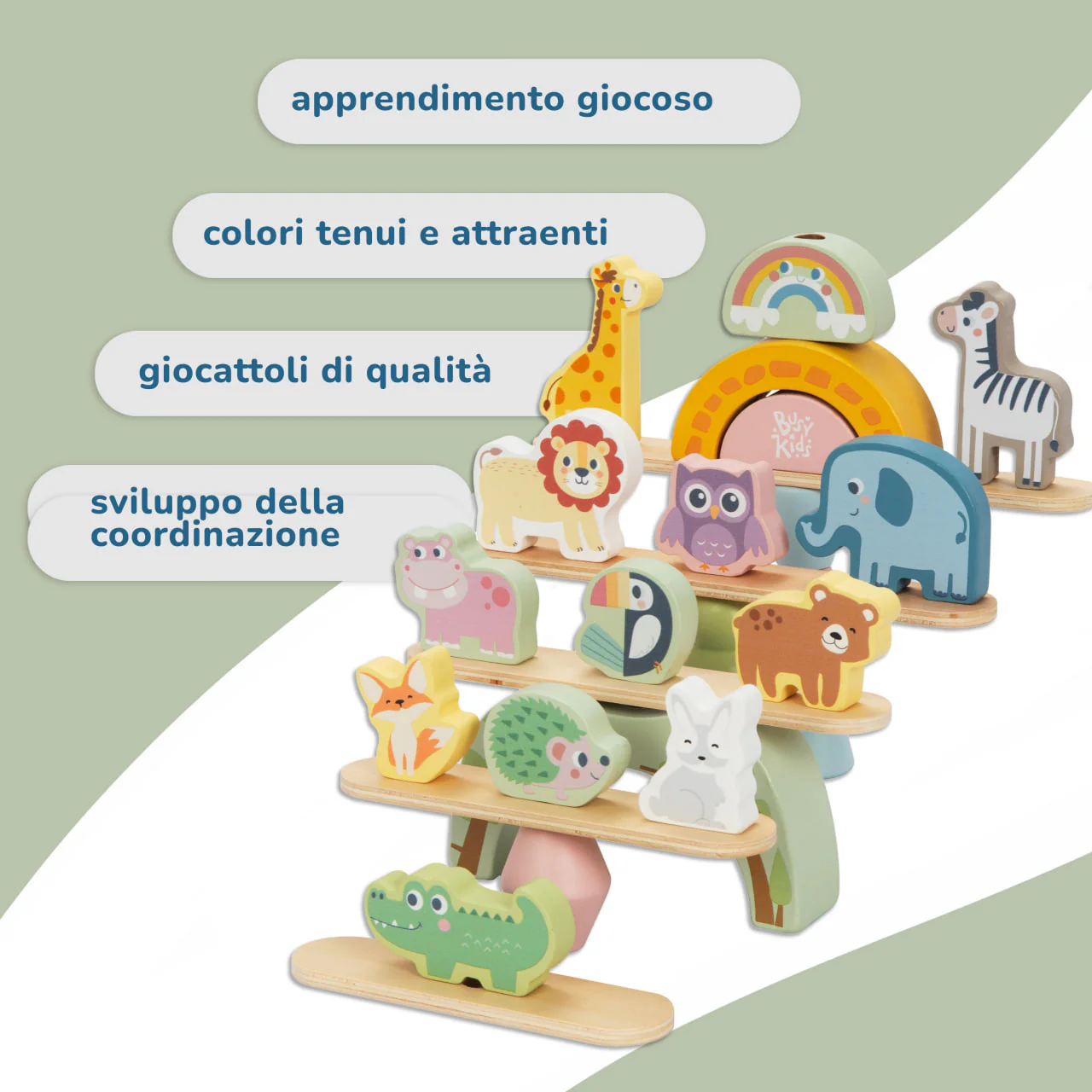 Gioco di impilamento di animali BusyKids