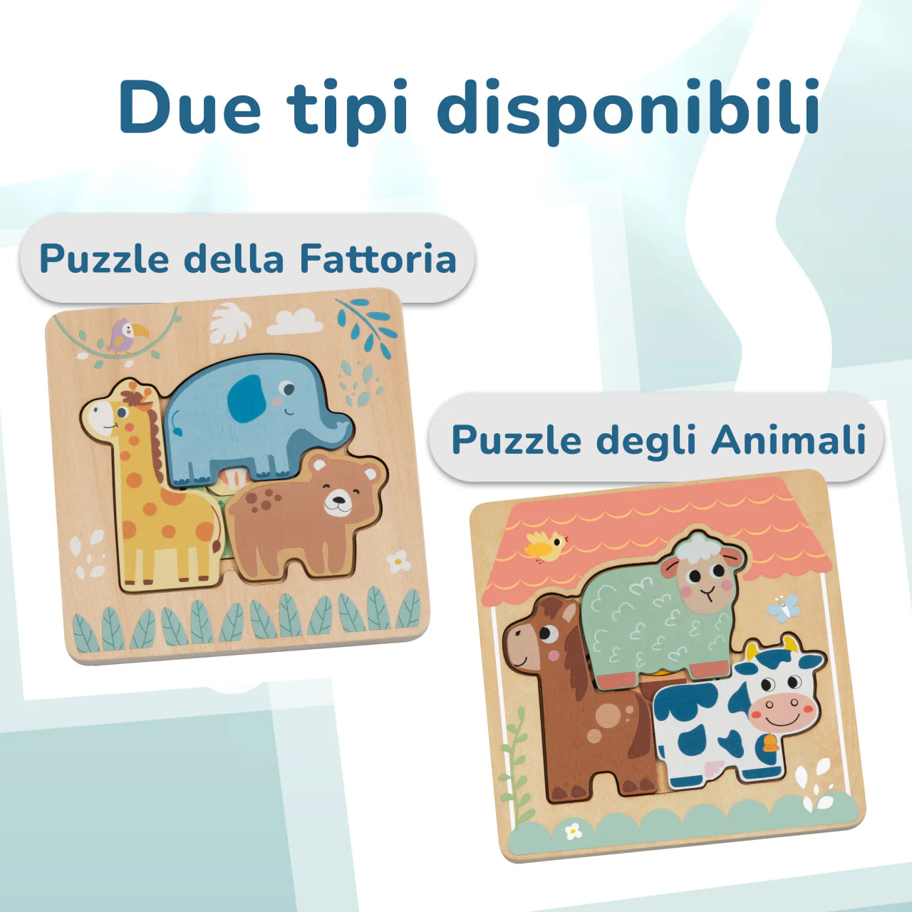 Puzzle multi-livello “Animali” BusyKids