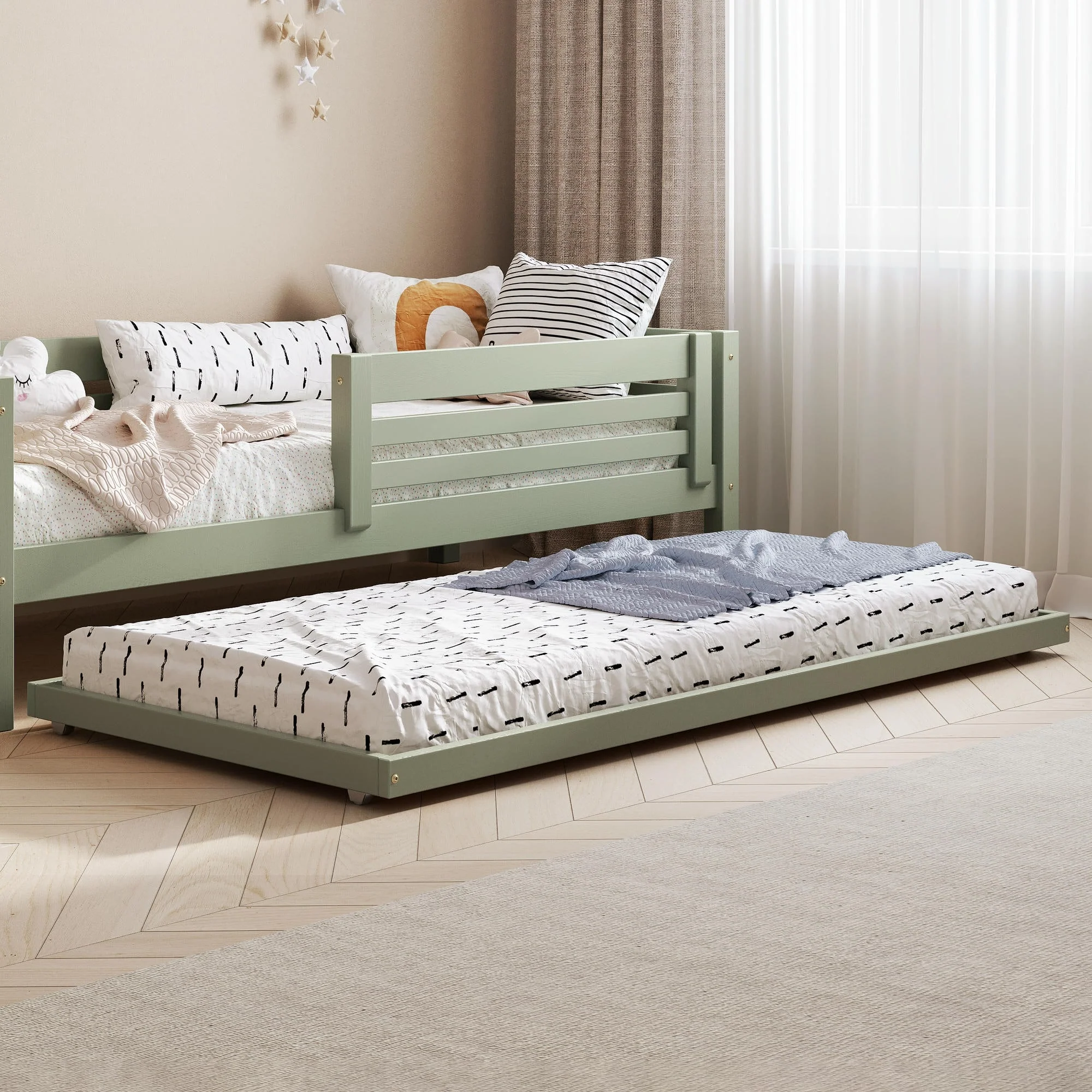 BusyKids Letto estraibile TOTO – letto supplementare estraibile su ruote