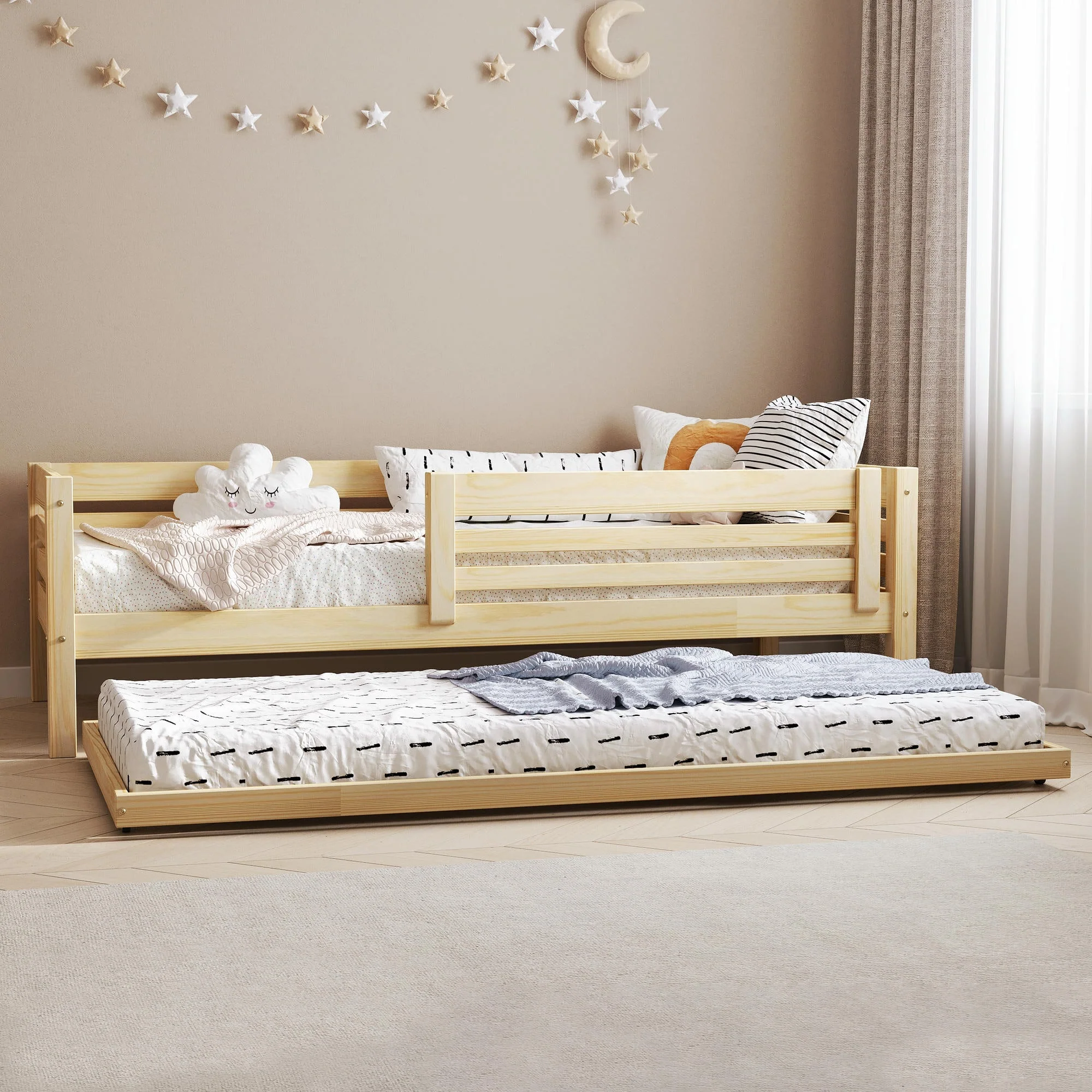 BusyKids Letto estraibile TOTO – letto supplementare estraibile su ruote