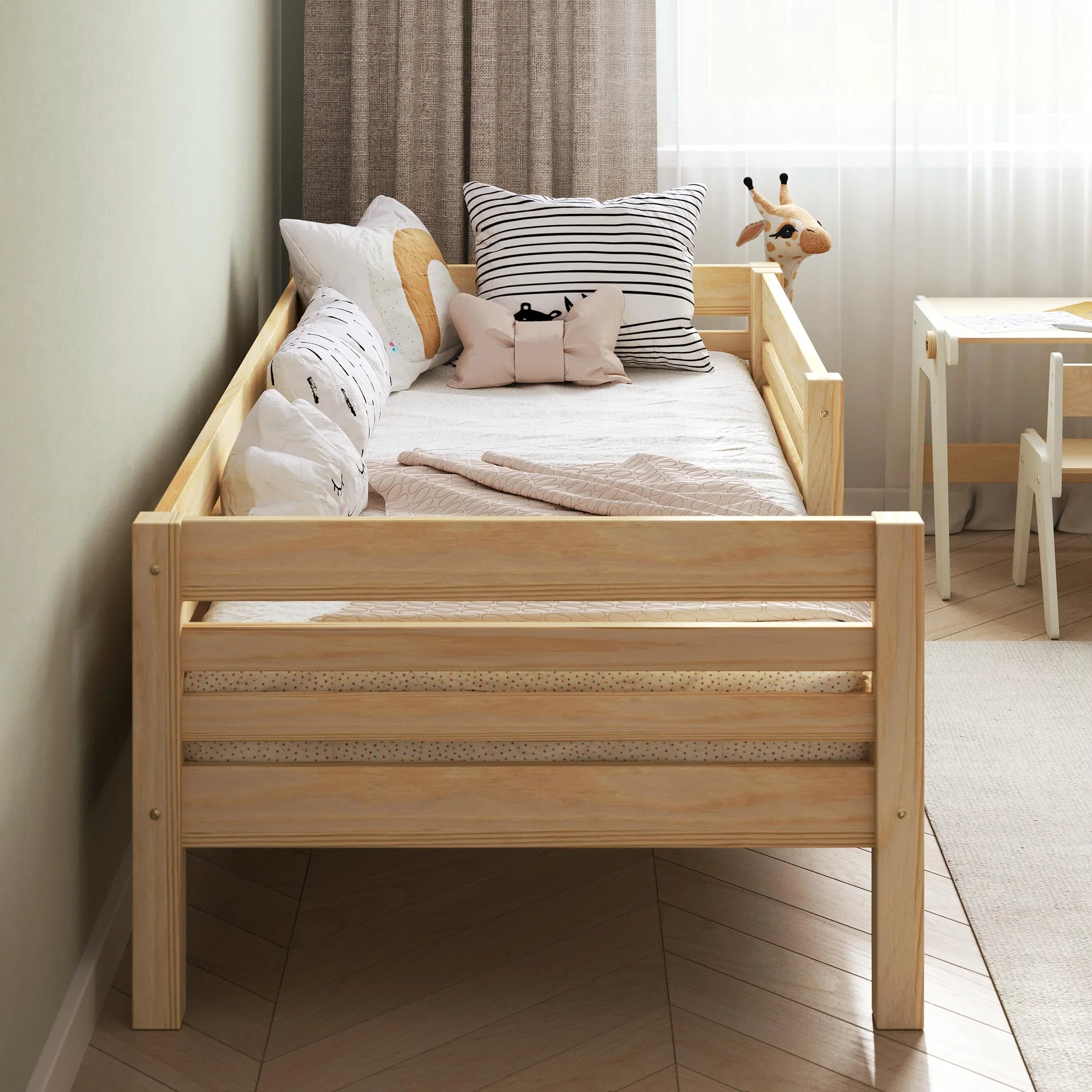 BusyKids Letto alto per bambini TOTO con sponda laterale