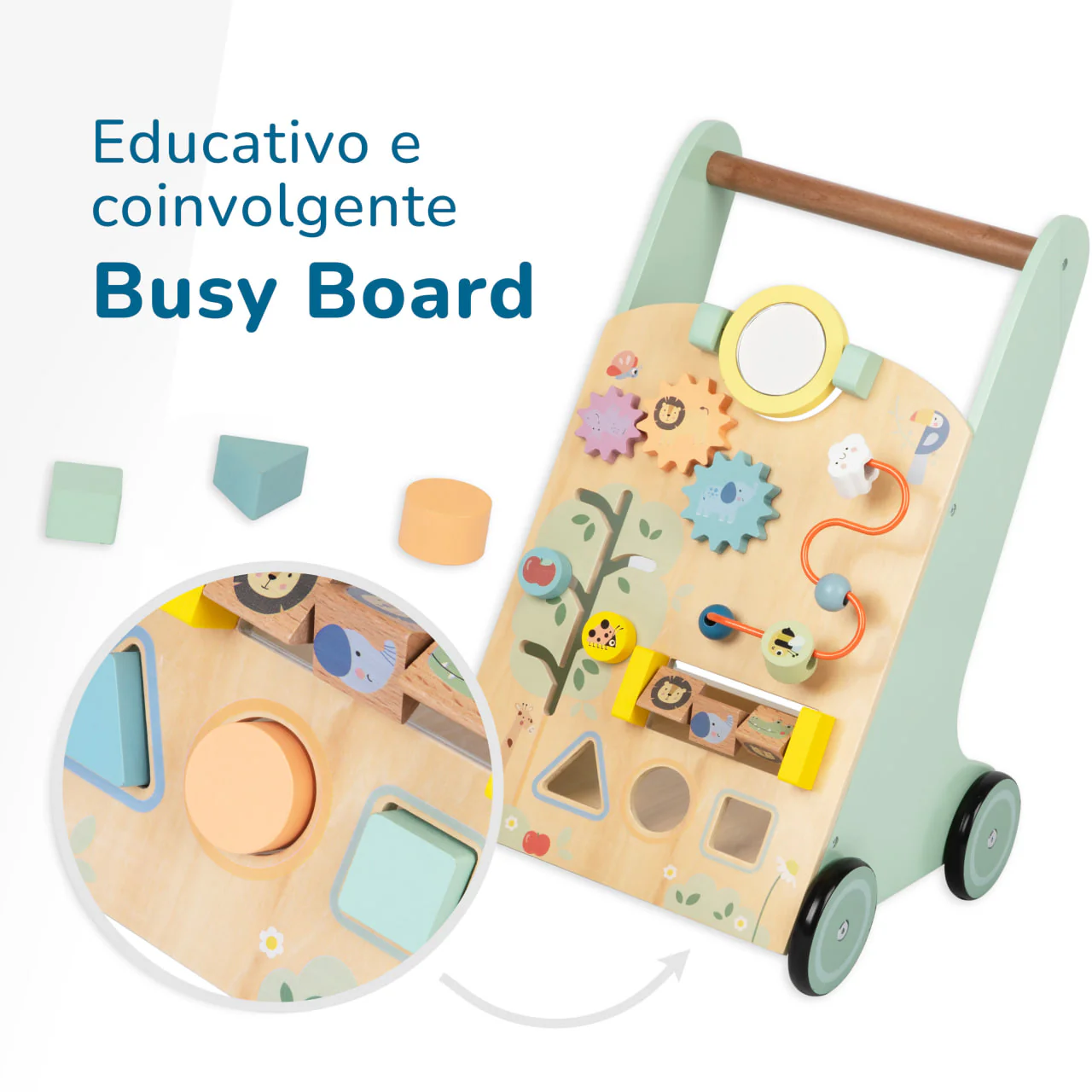 Girello con rotelle per bambini BusyKids