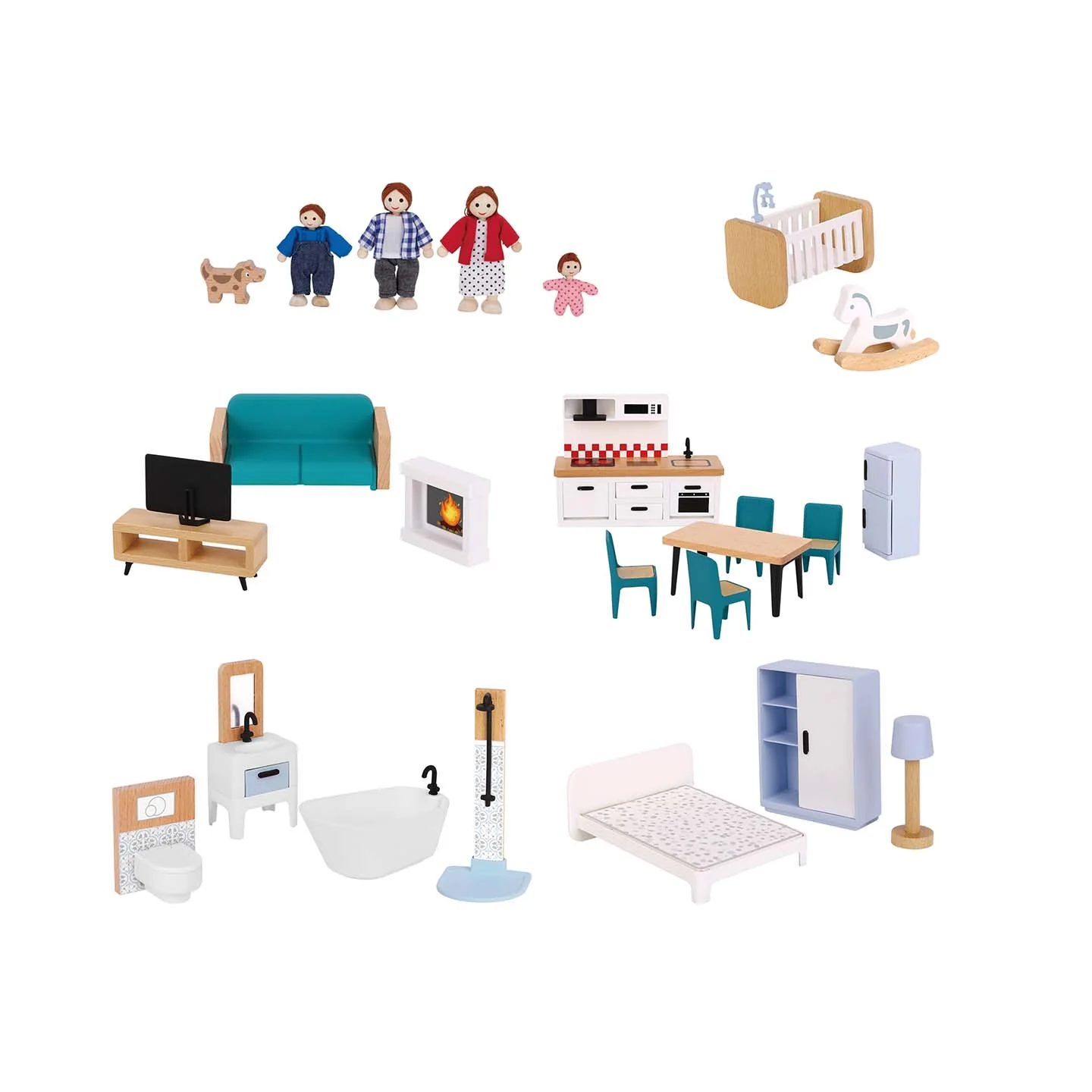 Casa delle bambole in legno BusyKids