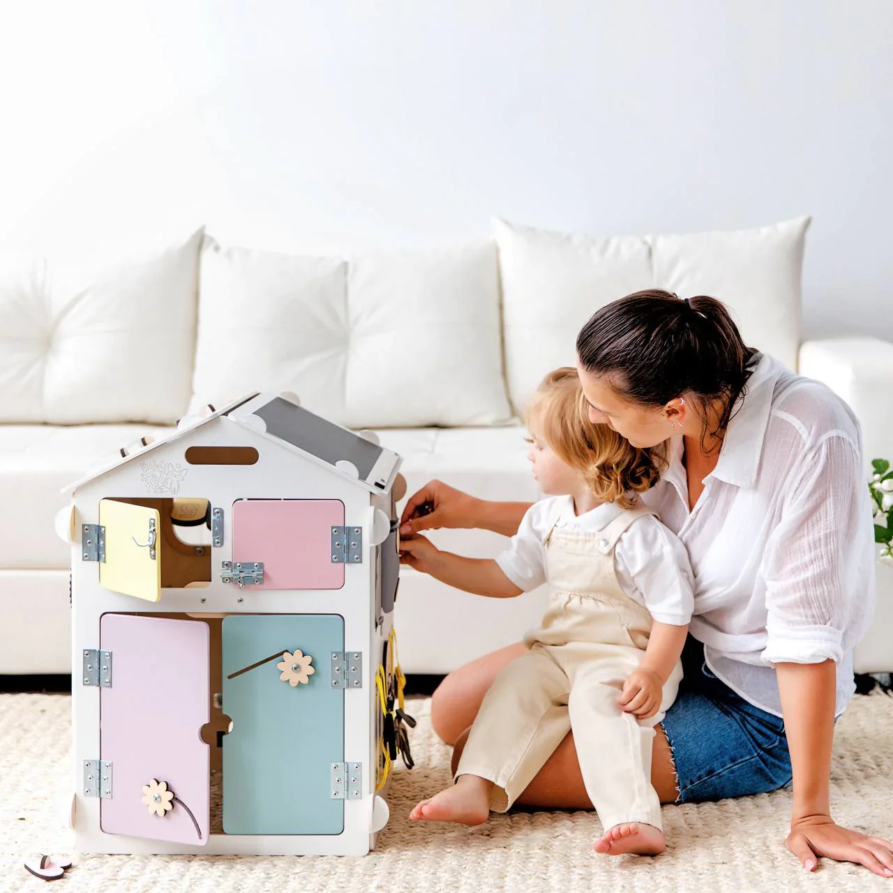 Casetta Montessori in Legno Pastello Bianco – Edizione Limitata