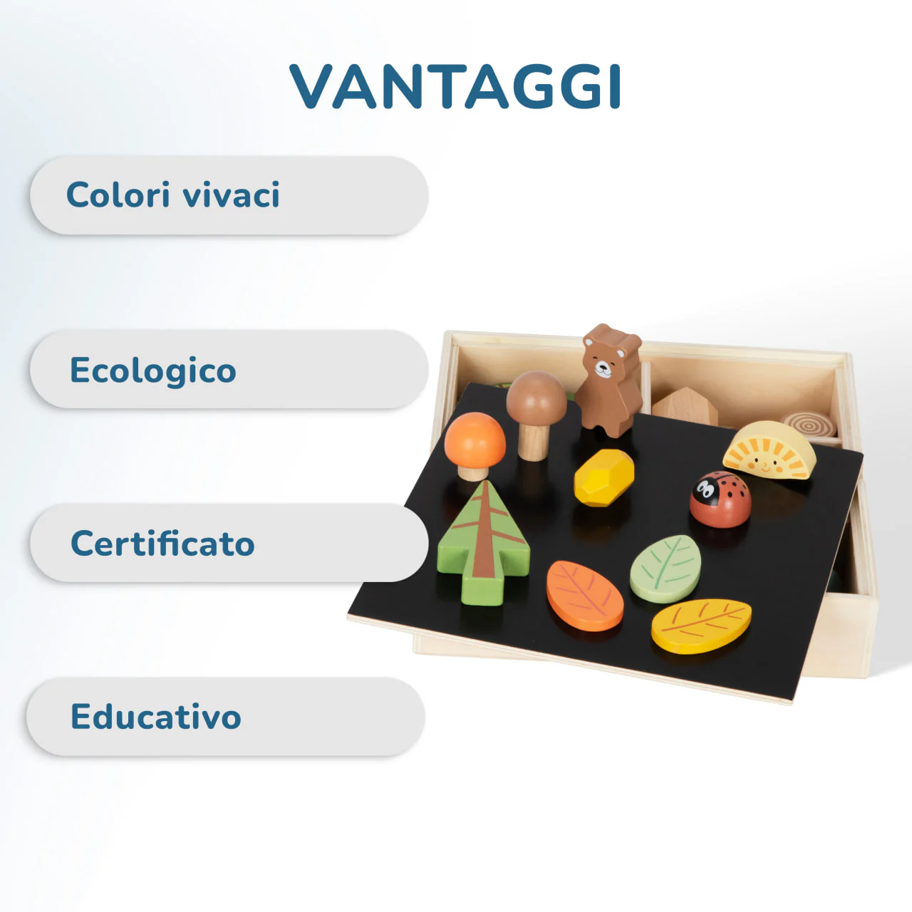 Figurine in legno Montessori 