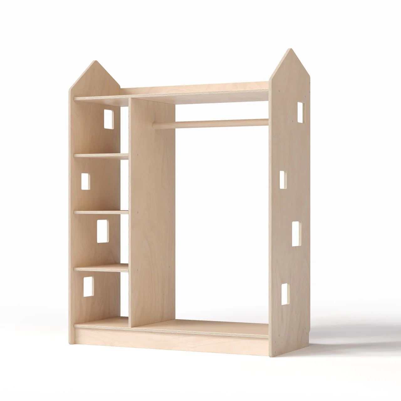 Guardaroba aperto per bambini a forma di casa BusyKids