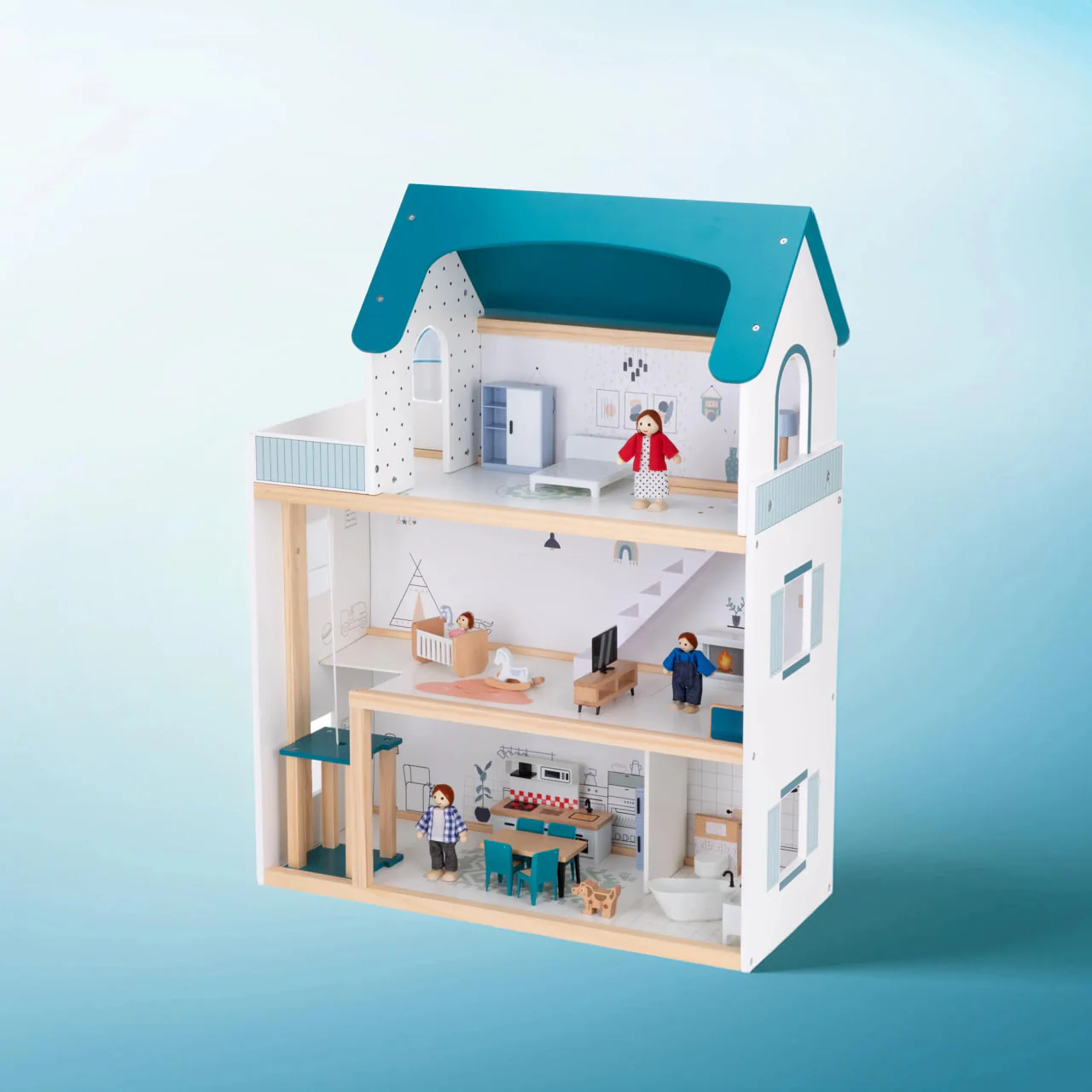 Casa delle bambole in legno BusyKids