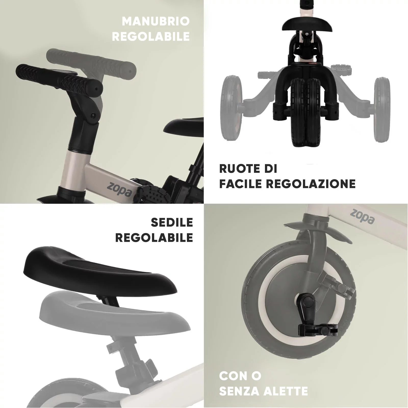 ZOPA Razor Easy 4-in-1 Triciclo – Veicolo evolutivo dai 18 mesi