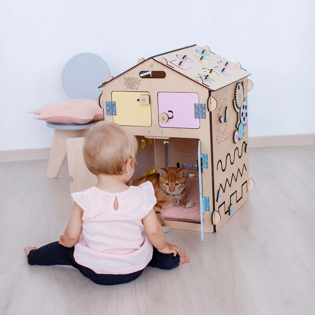 Casetta Montessori in Legno Natura Pastello - Edizione limitata