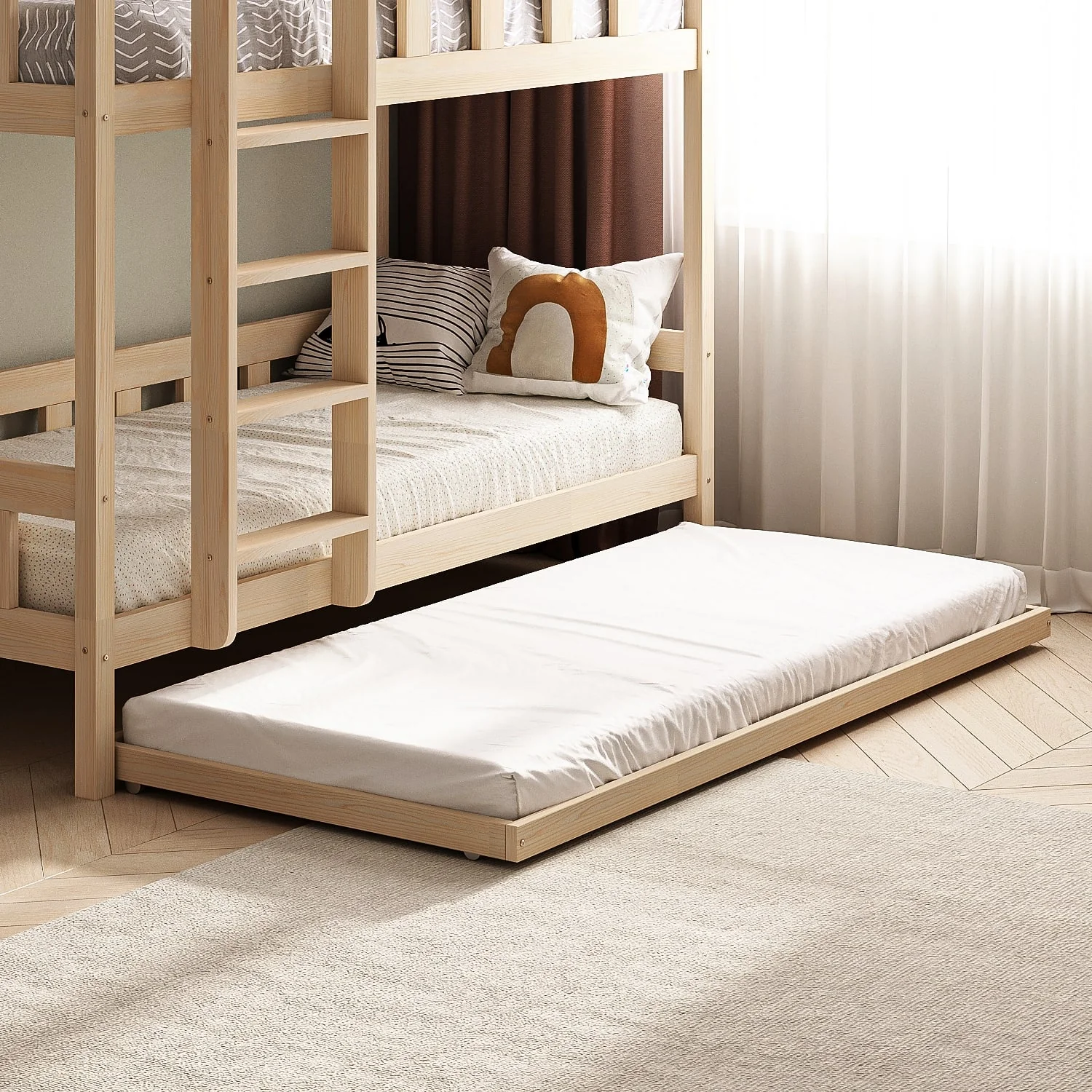 BusyKids Letto a Castello TOTO-TWIN con Scala – per due bambini 200×90 cm