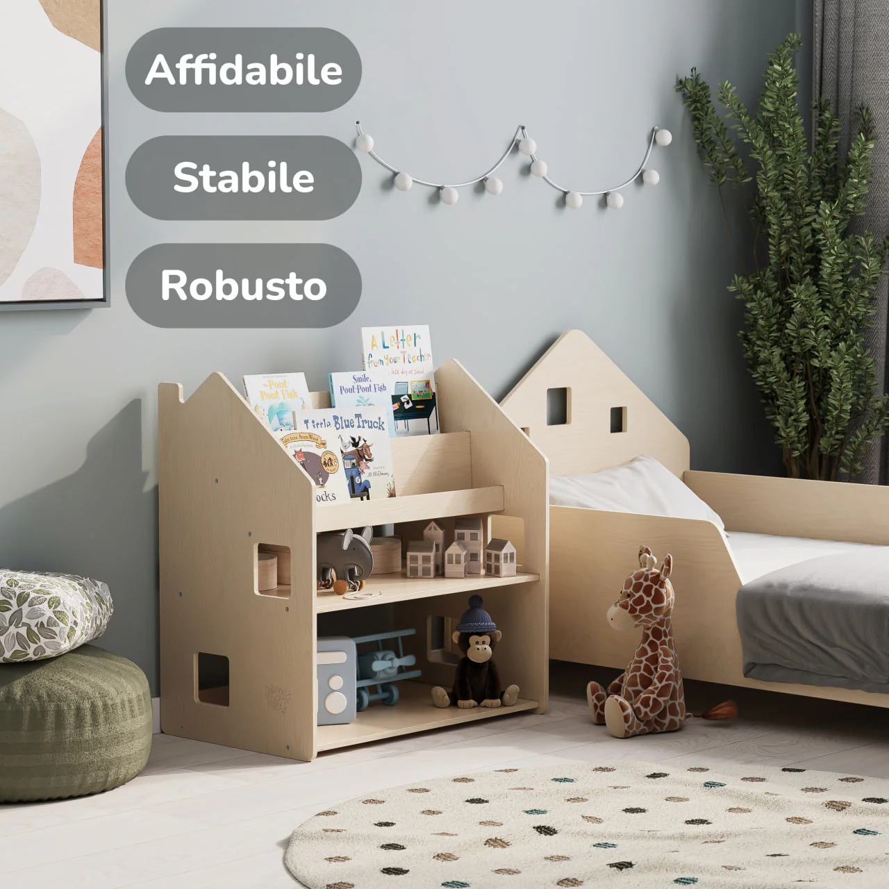 Scaffale Montessori 2-in-1 universale