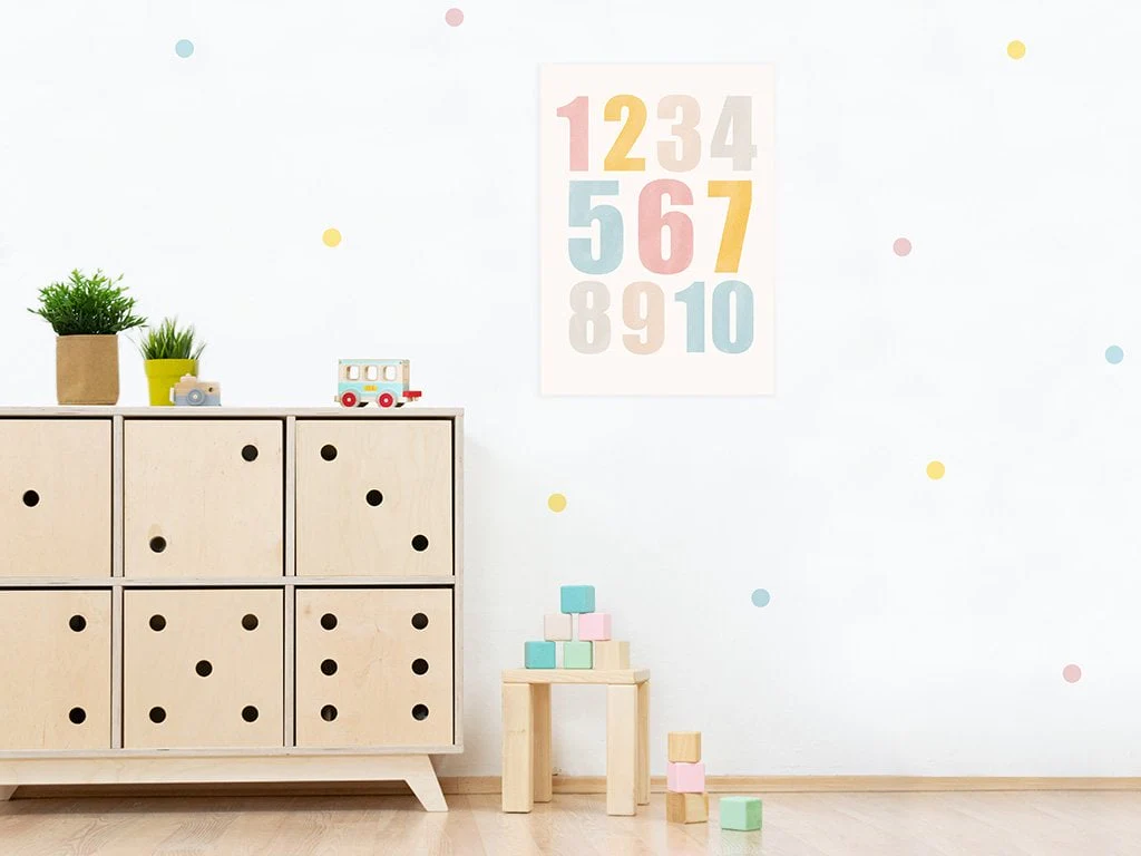BusyKids Quadro su tela NUMBERS per la cameretta dei bambini