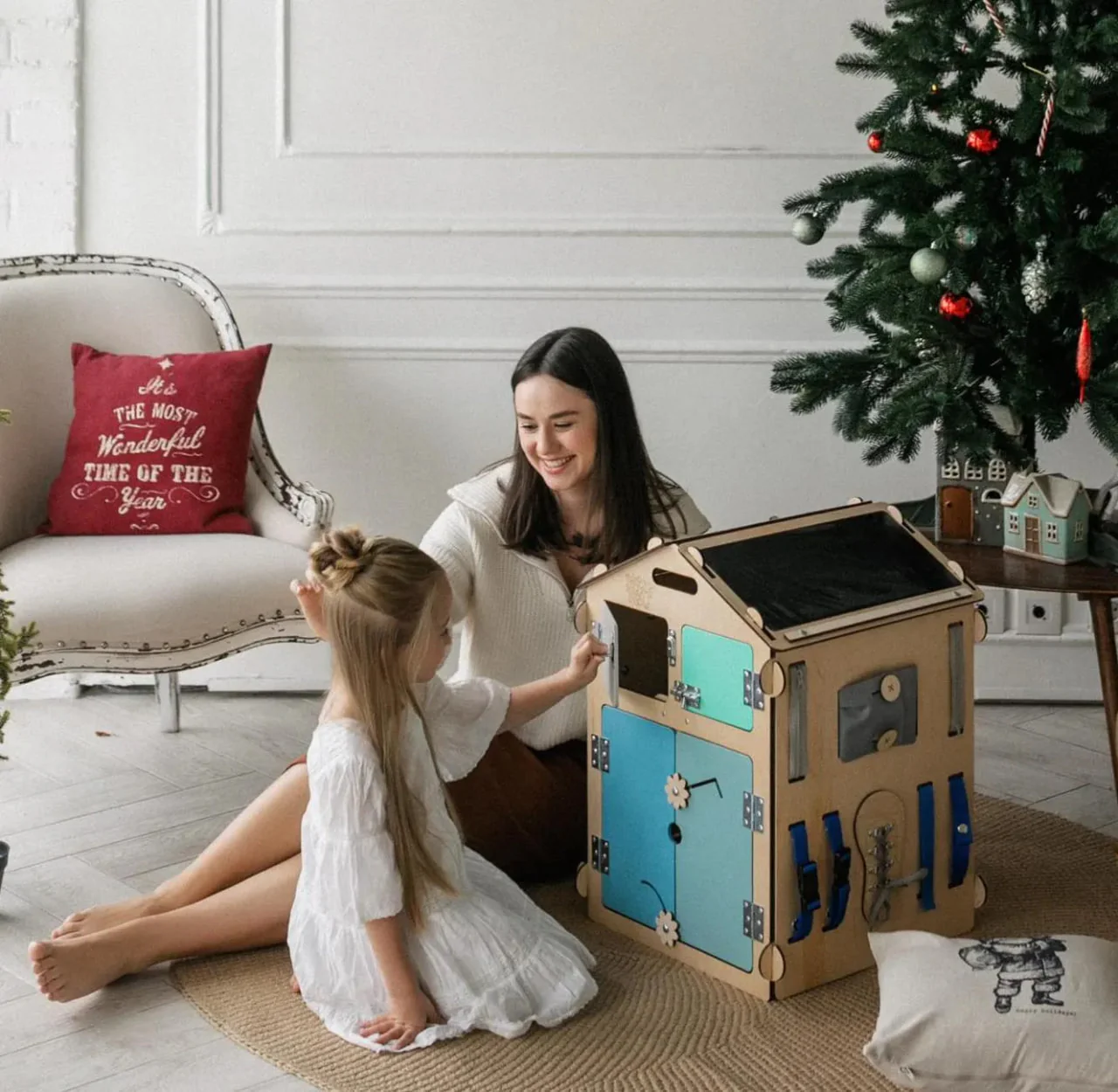 Casetta Montessori in Legno Natura Menta – Edizione Limitata