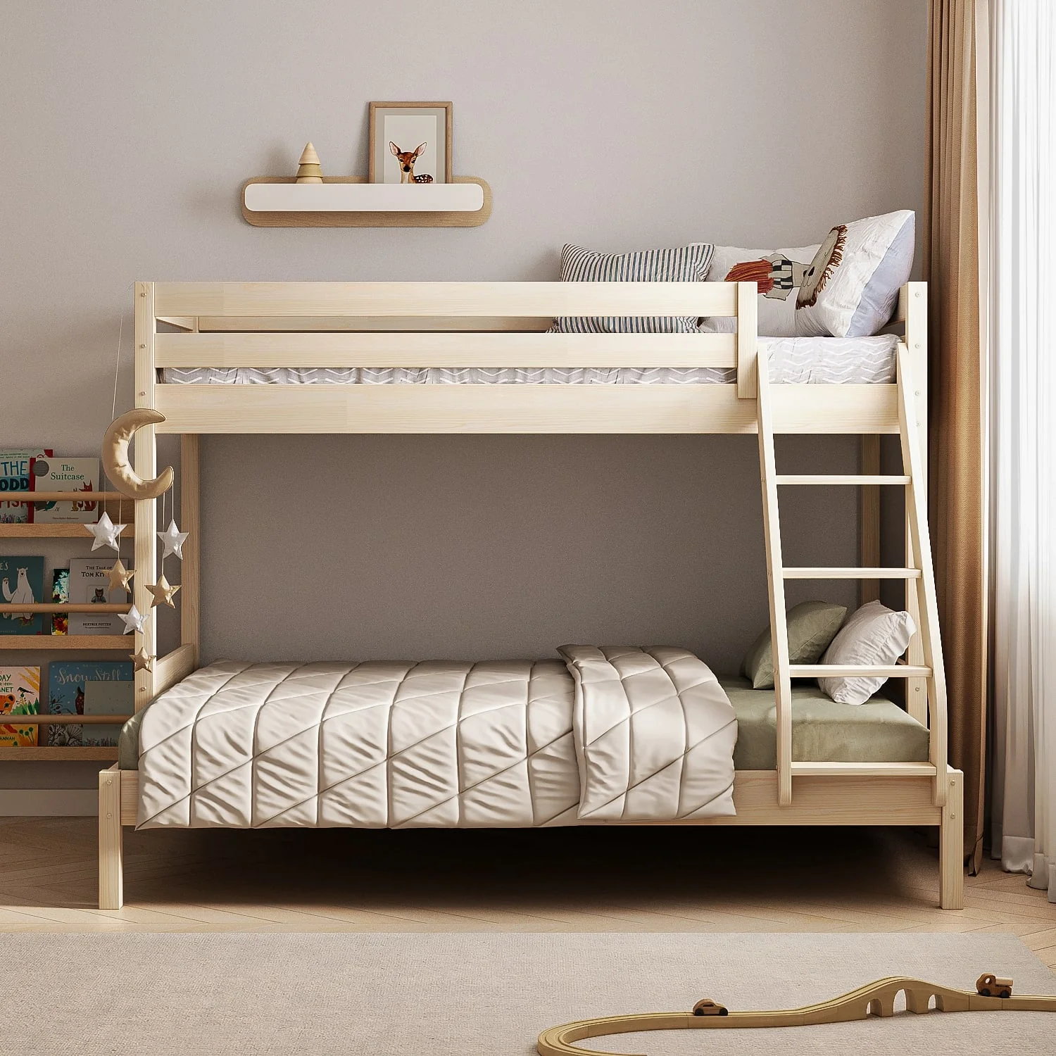 Letto a castello in legno BusyKids FAMI-MAX per 3 persone 200×90/200×140 cm