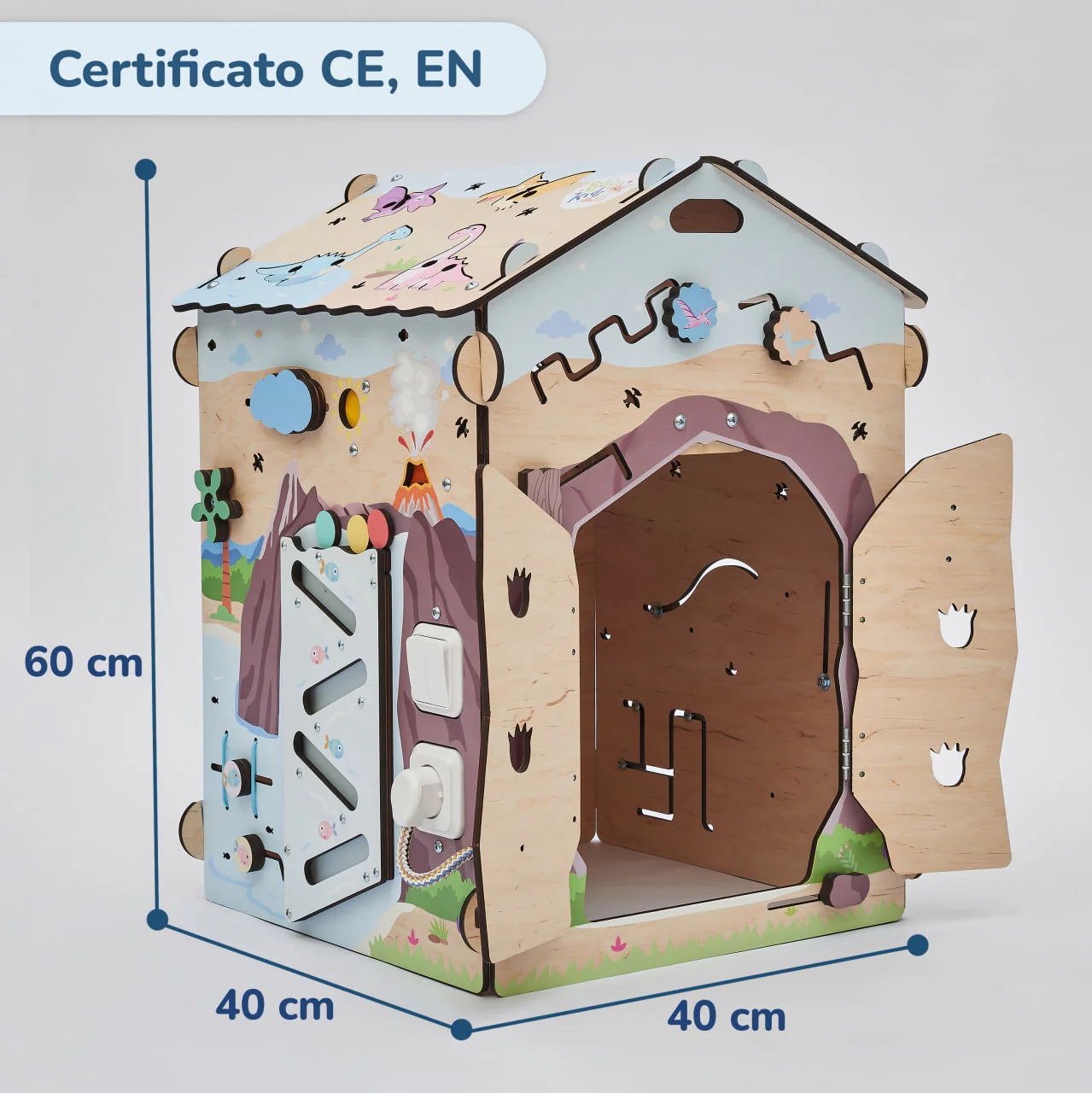 Casetta Montessori in Legno DINO con illuminazione