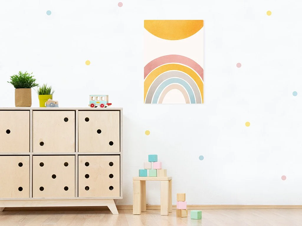 BusyKids Quadro su tela RAINBOW per la cameretta dei bambini